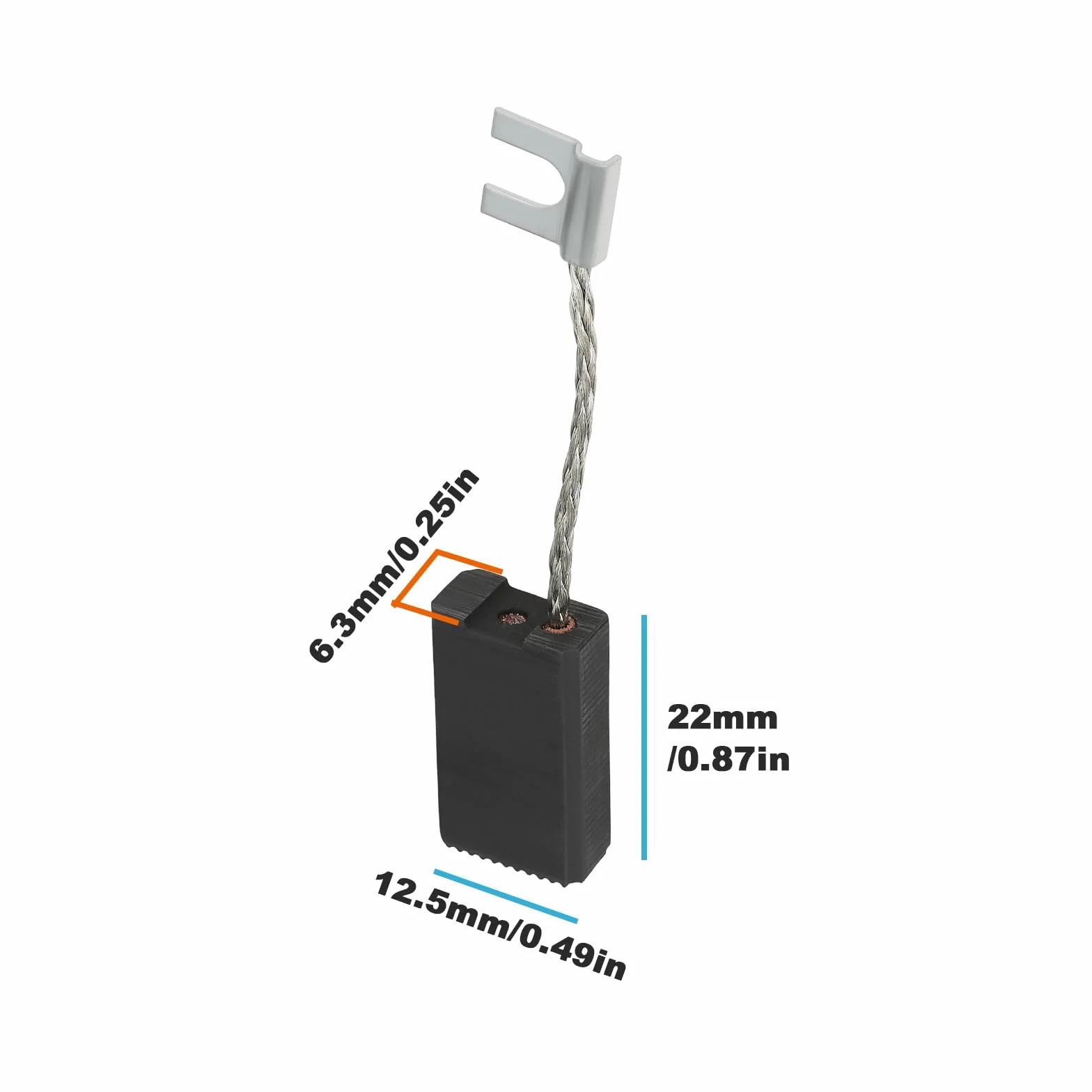 2 Coppie Di Spazzole Di Carbone Auto-arrestanti Per Utensili Elettrici 6,3x12,5x22 Mm Compatibile Con Bosch PWS 6000 PWS 14-180 GPO 12 1518