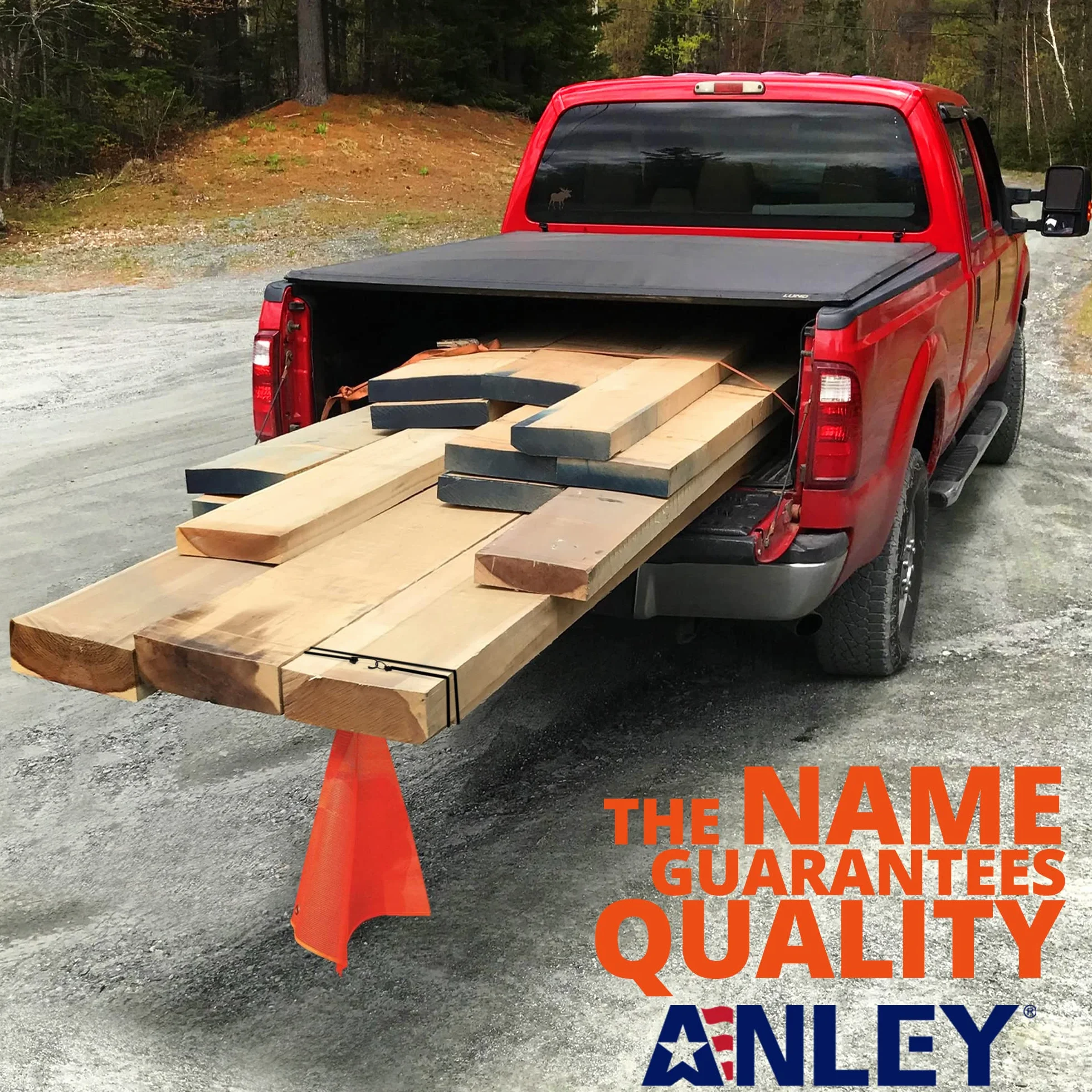 Anley bandiere di sicurezza per camion 45,7x45,7 cm arancione segnale avvertimento nylon rivestito vinile confezione da 2