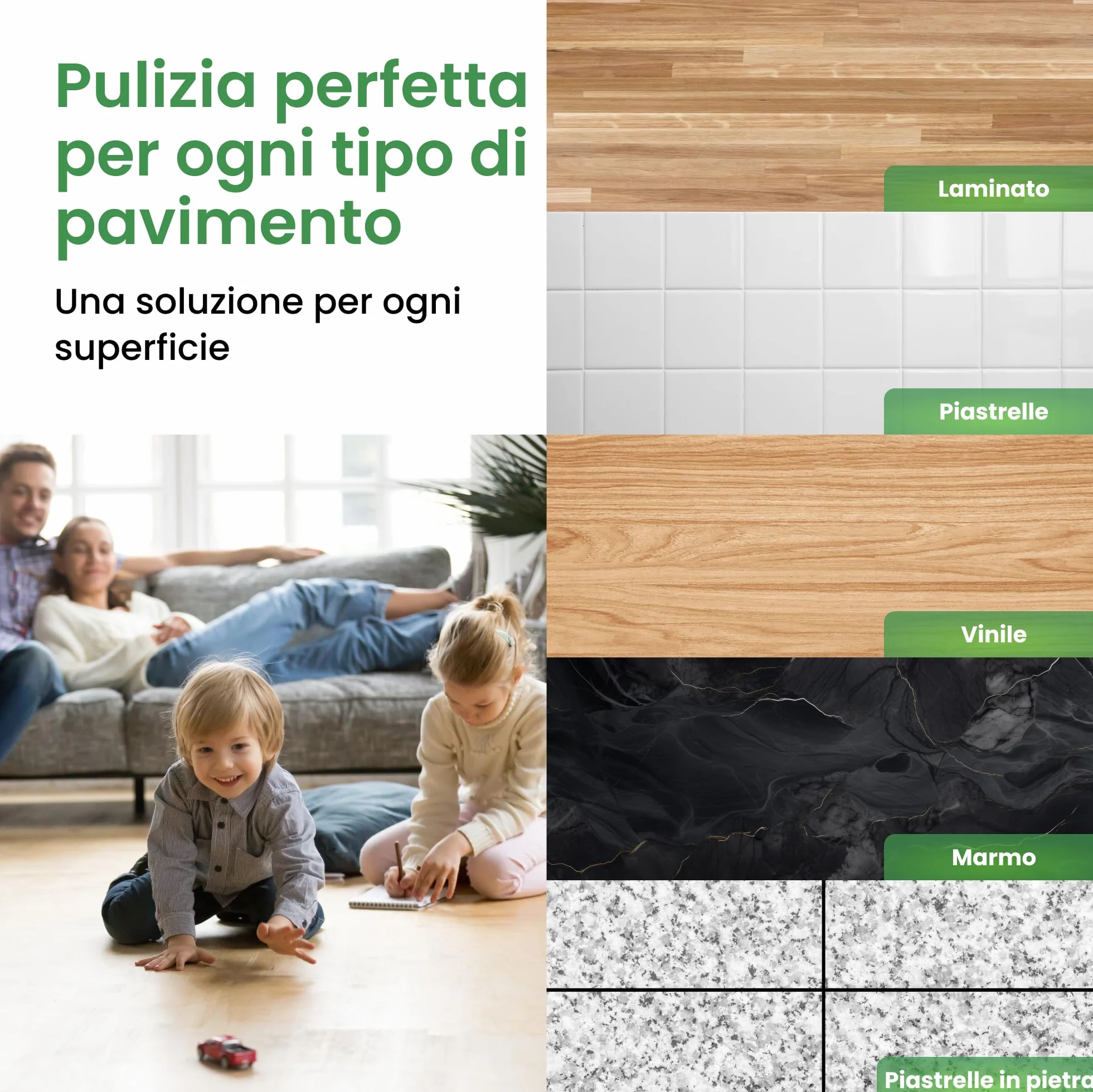 PURIVITA® Detergente Lavapavimenti Concentrato 1L - Detergente per Tergivetro ad Umido e Pavimenti