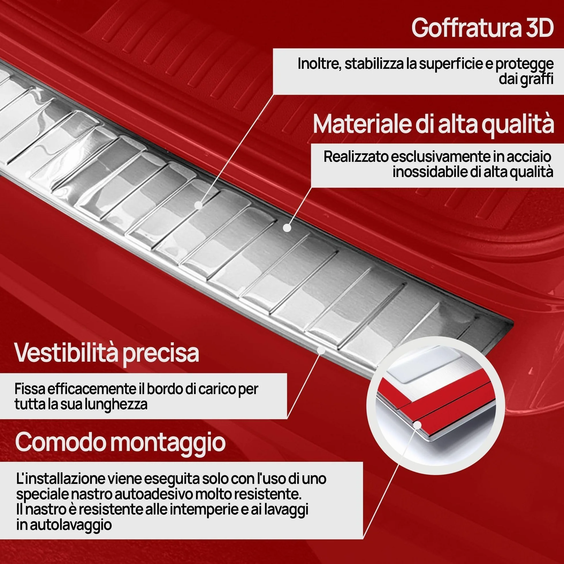 CHROMEMASTER Protezione Paraurti Posteriore Dacia Duster 2024+ Acciaio inossidabile Spazzolato Argento