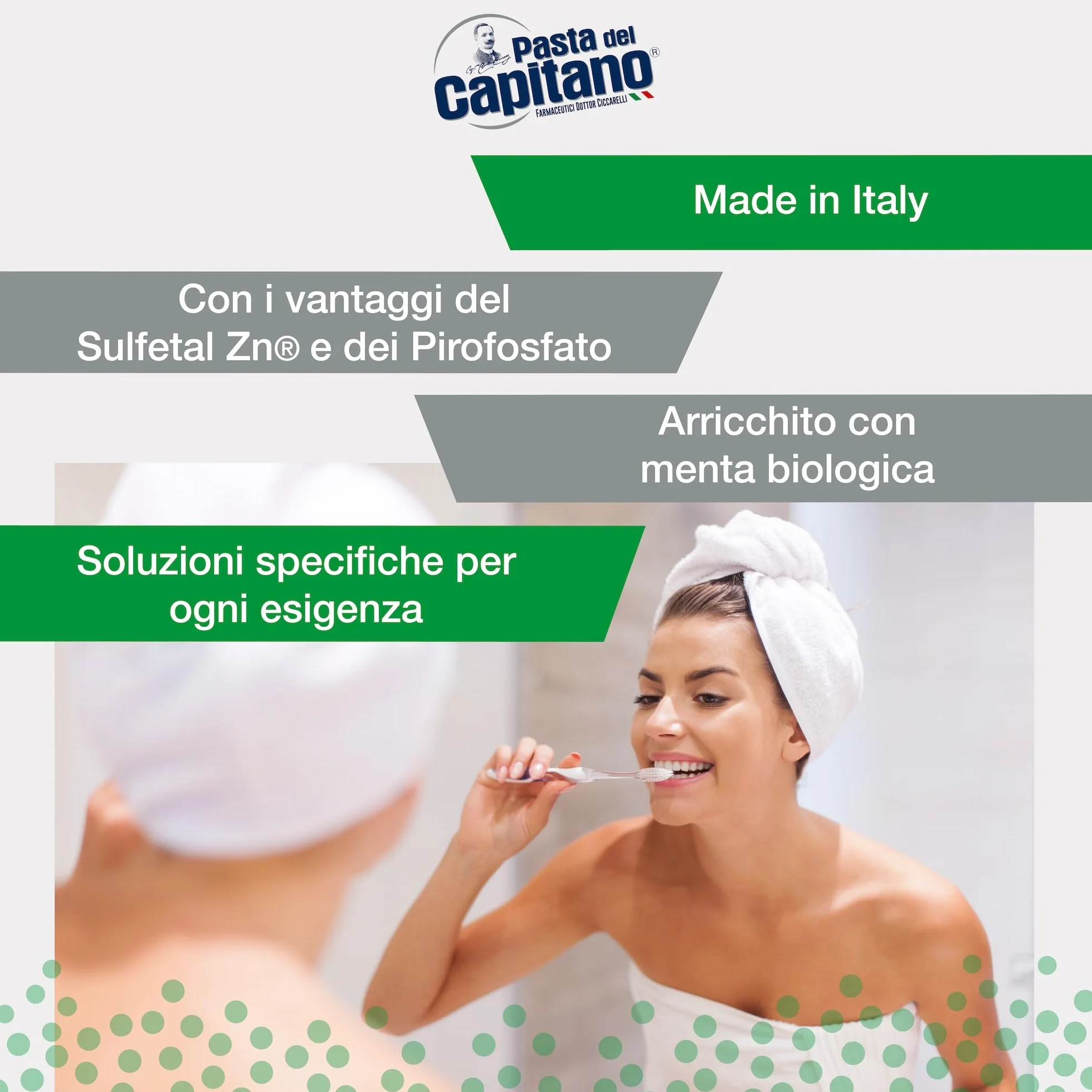 Pasta del Capitano Dentifricio Antitartaro Bio 75 ml - Freschezza per Fumatori, Antiplacca, Made in Italy