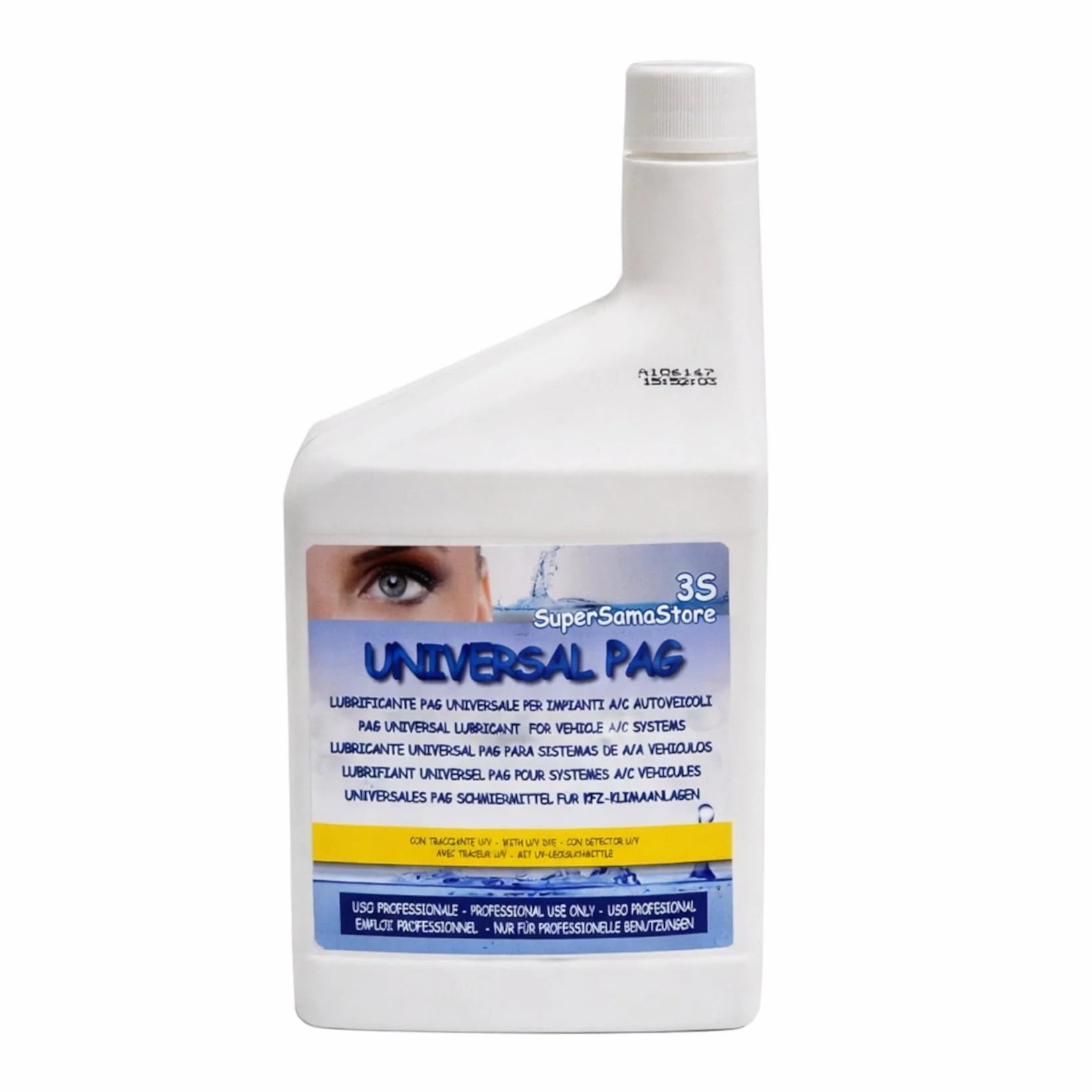 3S SuperSamaStore Olio PAG per Compressore A/C 1L con Tracciante UV, Lubrificante Universale per Climatizzatore Auto e Impianto Aria Condizionata Autoveicoli