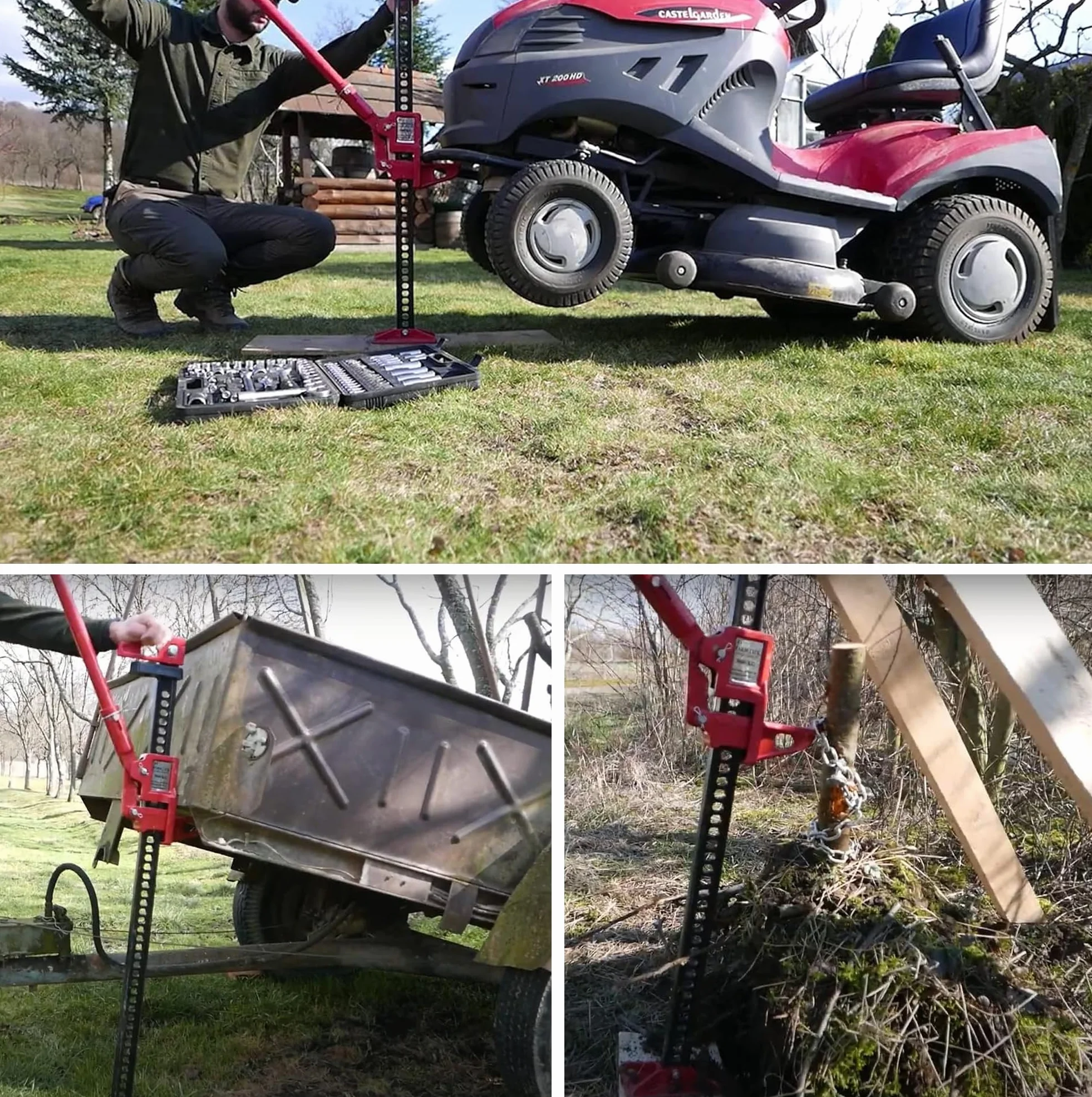 STREND PRO Farm Jack Hi-Lift Binda per Fuoristrada Sollevatore Universale a Cremagliera