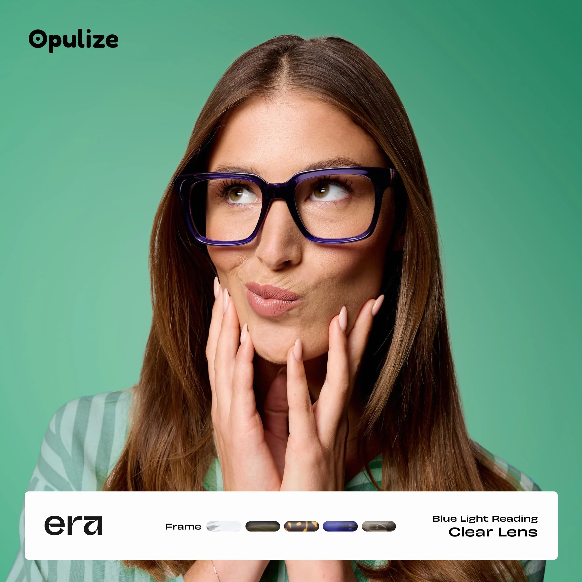 OPULIZE ERA Occhiali luce blu donna uomo - Occhiali da lettura Antiriflesso UV400 - Oversize Rettangolare Nero +0,00