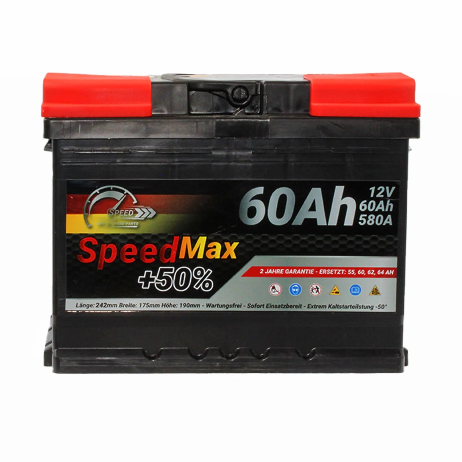 SMC Batteria Auto Speed Max L2 60Ah 580A EN 12V Polo Positivo Destra
