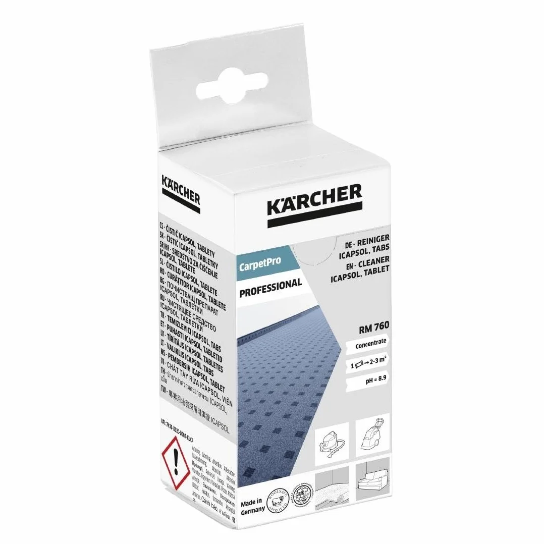Kärcher 6.295-850.0 Accessorio per Spruzzo Estrazione Pro Puzzi, Detergente Tappeti Rm 760 Tabs 16 sztuk