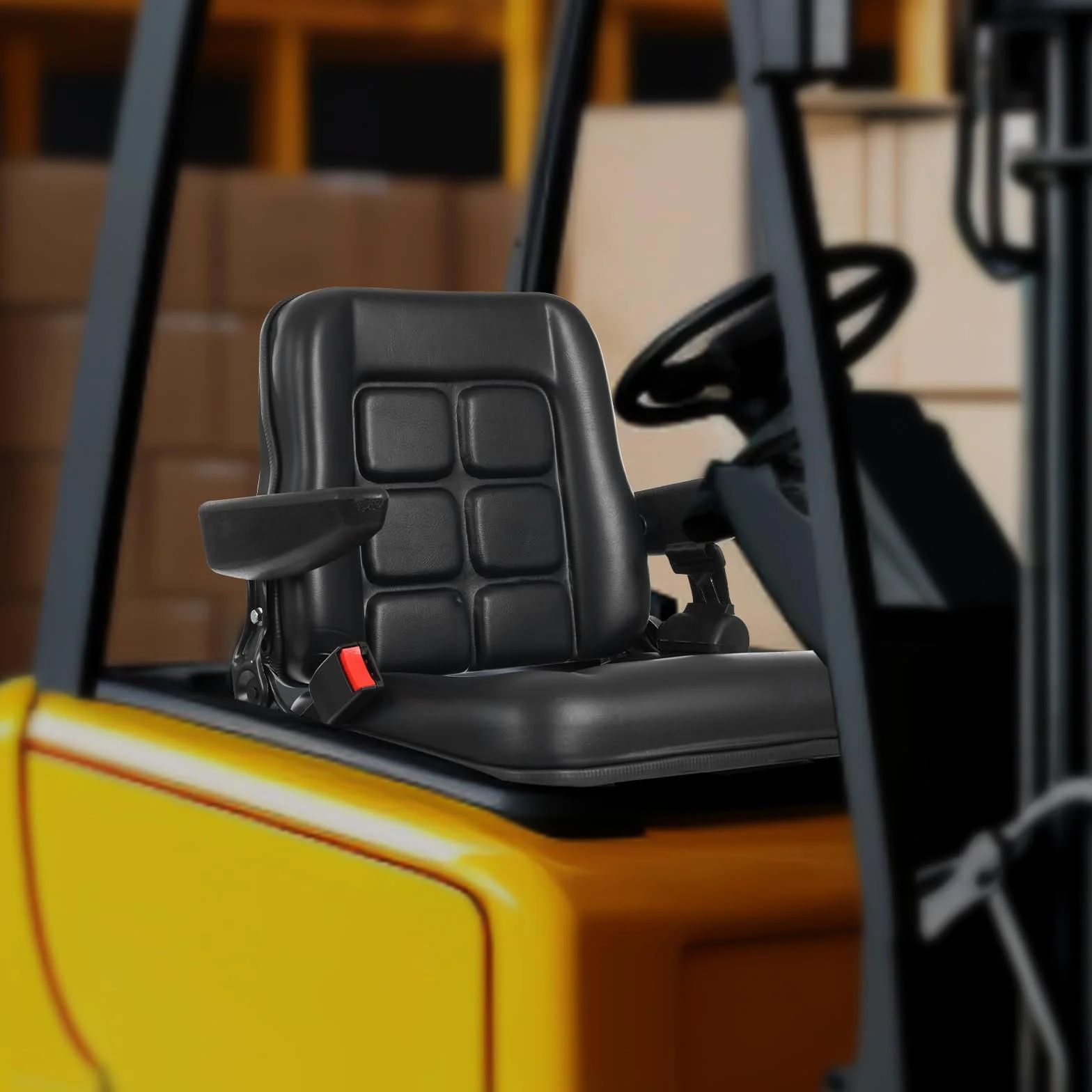 Sedile universale per trattore, sedile per trattore, sedile per carrello elevatore per comfort e stabilità in veicoli come UTV e ATV con area seduta regolabile e poggiatesta