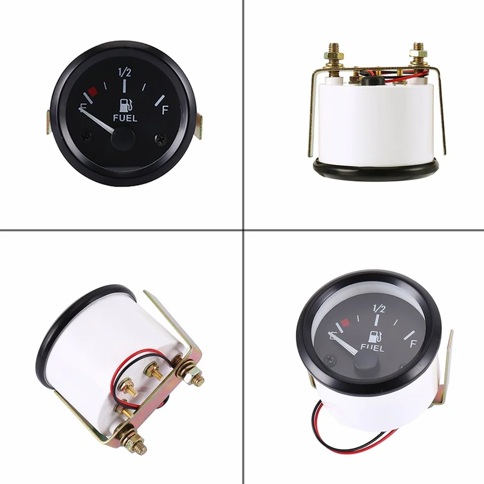 Indicatore Livello Carburante Digitale Display a LED 52mm con Sensore Carburante E-1/2-F in Acciaio Inossidabile Resistente