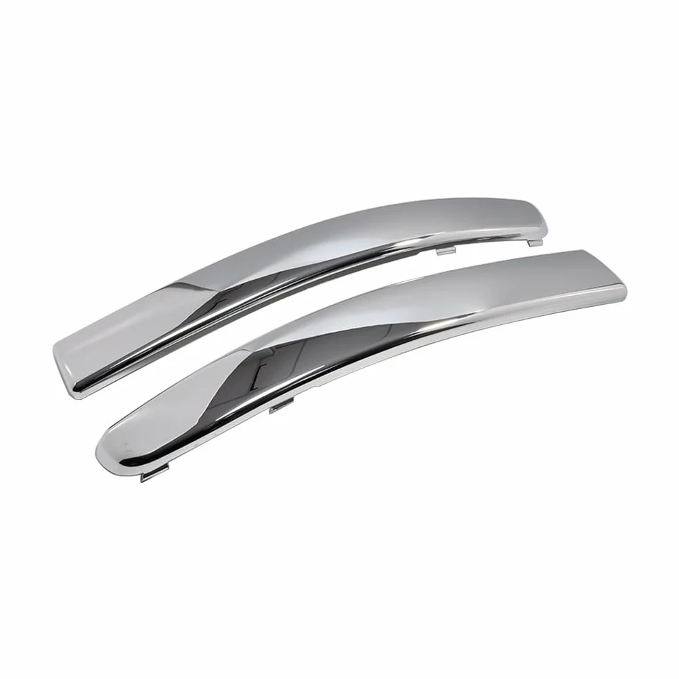 Modanatura paraurti anteriore per auto, cromata, argento, sinistra e destra, compatibile con Fiat 500 dal 2007 al 2015 735455057 735455056