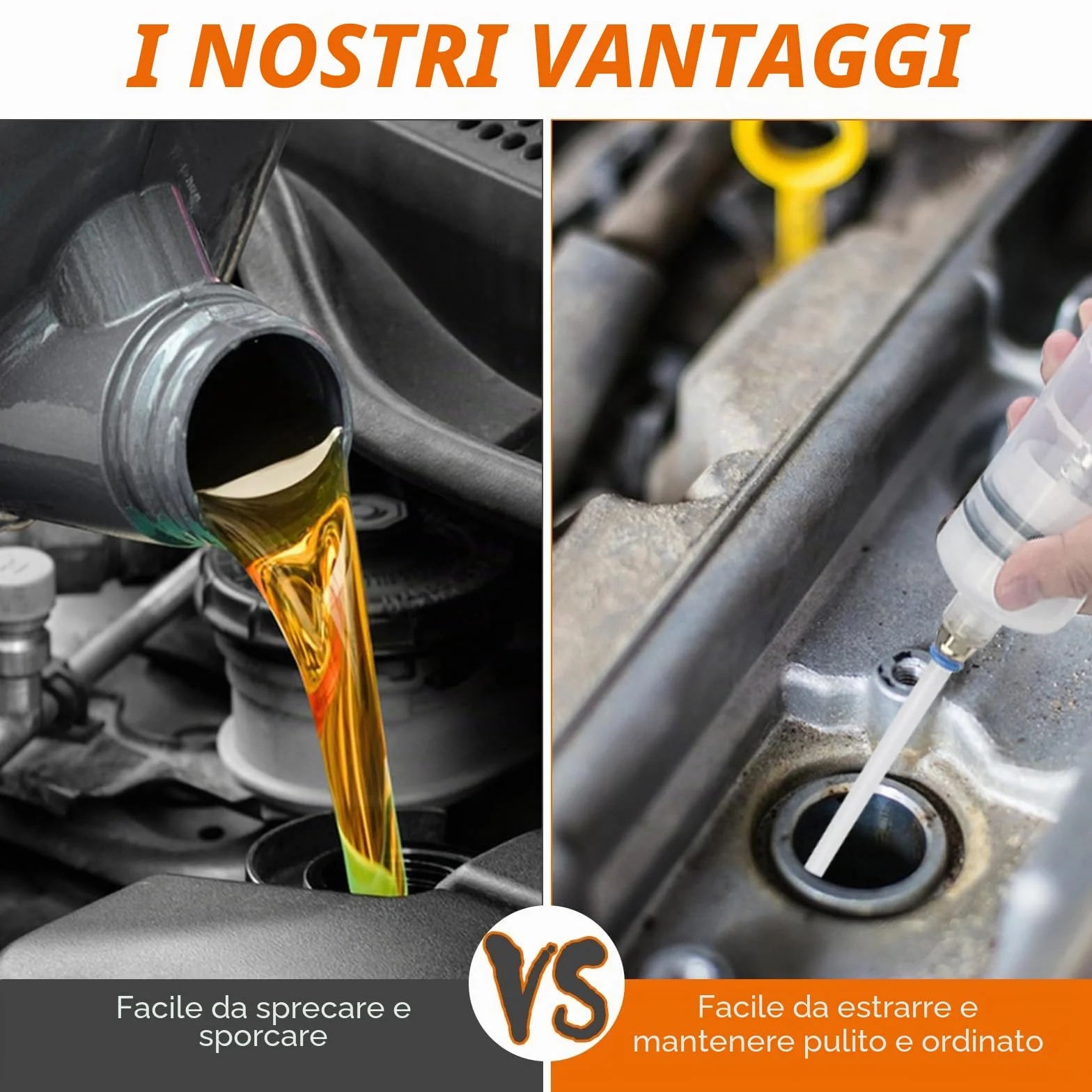 500ml Siringa di Aspirazione Dell'olio, Pompa Manuale a Siringhe, Pompa Olio Manuale, Pompas Estrattore Olio, Syringe Aspira Liquidi, per Liquido dei Freni, Oli Trasmissione
