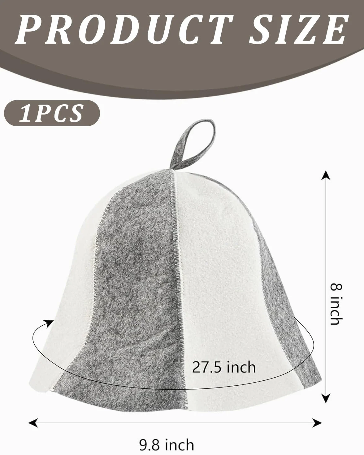 Cappello da Sauna Ucraina in Feltro di Lana per Vapore