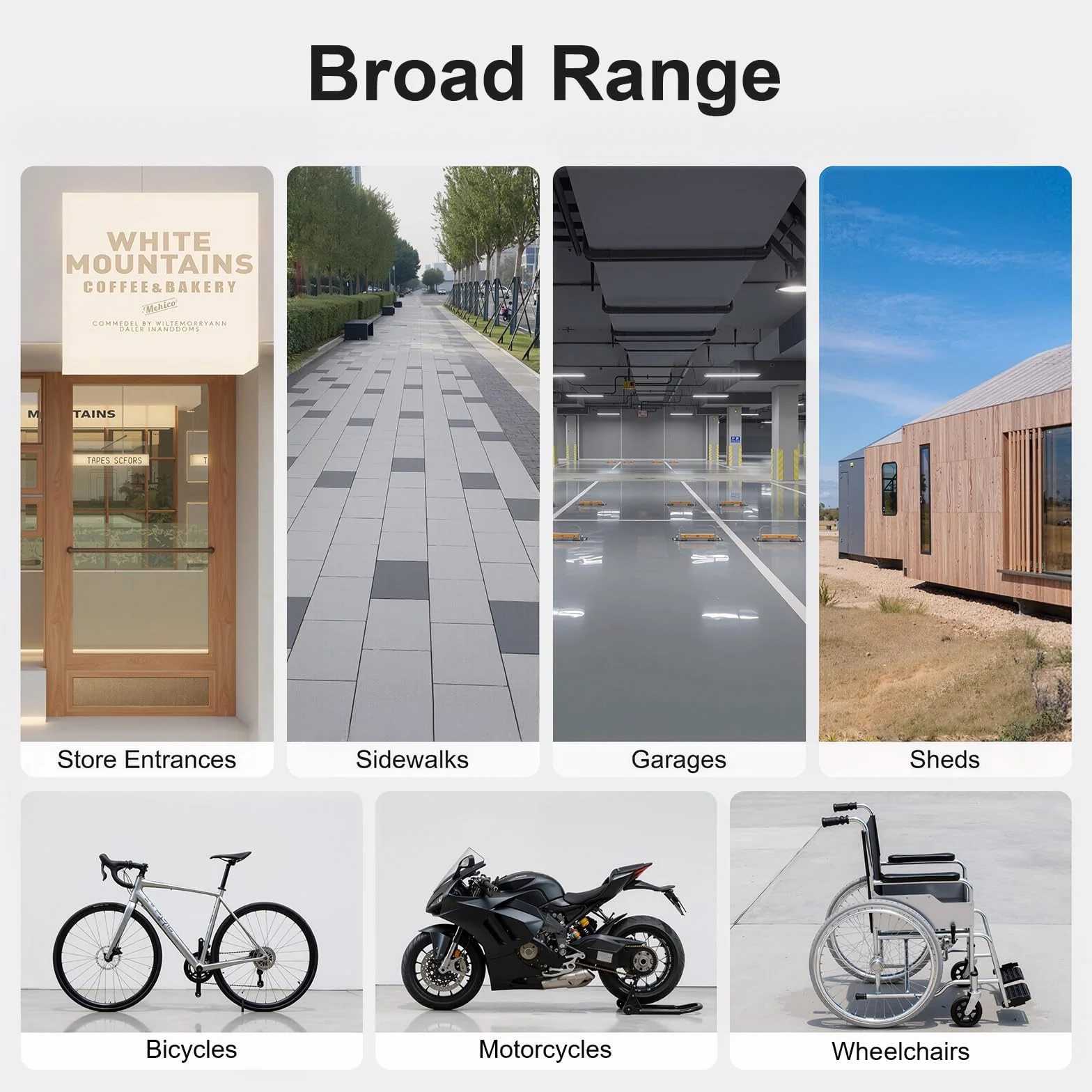 Rampa di carico, Rampa di accesso per auto, in plastica robusta, Rampa di soglia antiscivolo per marciapiede bordo Garage, Set di 2 rampe portatili 25 x 45 x 19 cm, capacità di carico elevato Moto