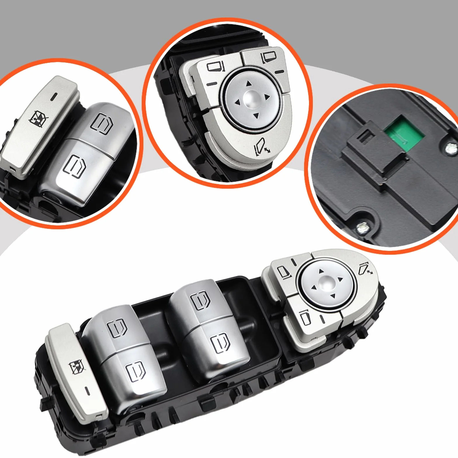 Interruttore finestra 2059056811 Interruttore elettrico per finestra compatibile con Classe C GLC S205 A205 C205 W205 Controllo tasti finestra lato guidatore 2229056800