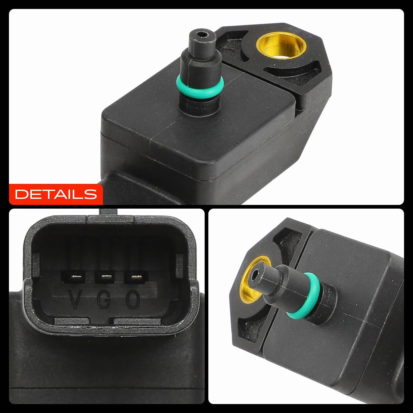 Sensore di pressione del tubo di aspirazione a 4 poli per Scudo C-Max Fiesta V/VI Focus 2 3 C30 S40 II S80 II V50 V70 III 1.6L 2.0L 2002-2016 3M5A12T551AC