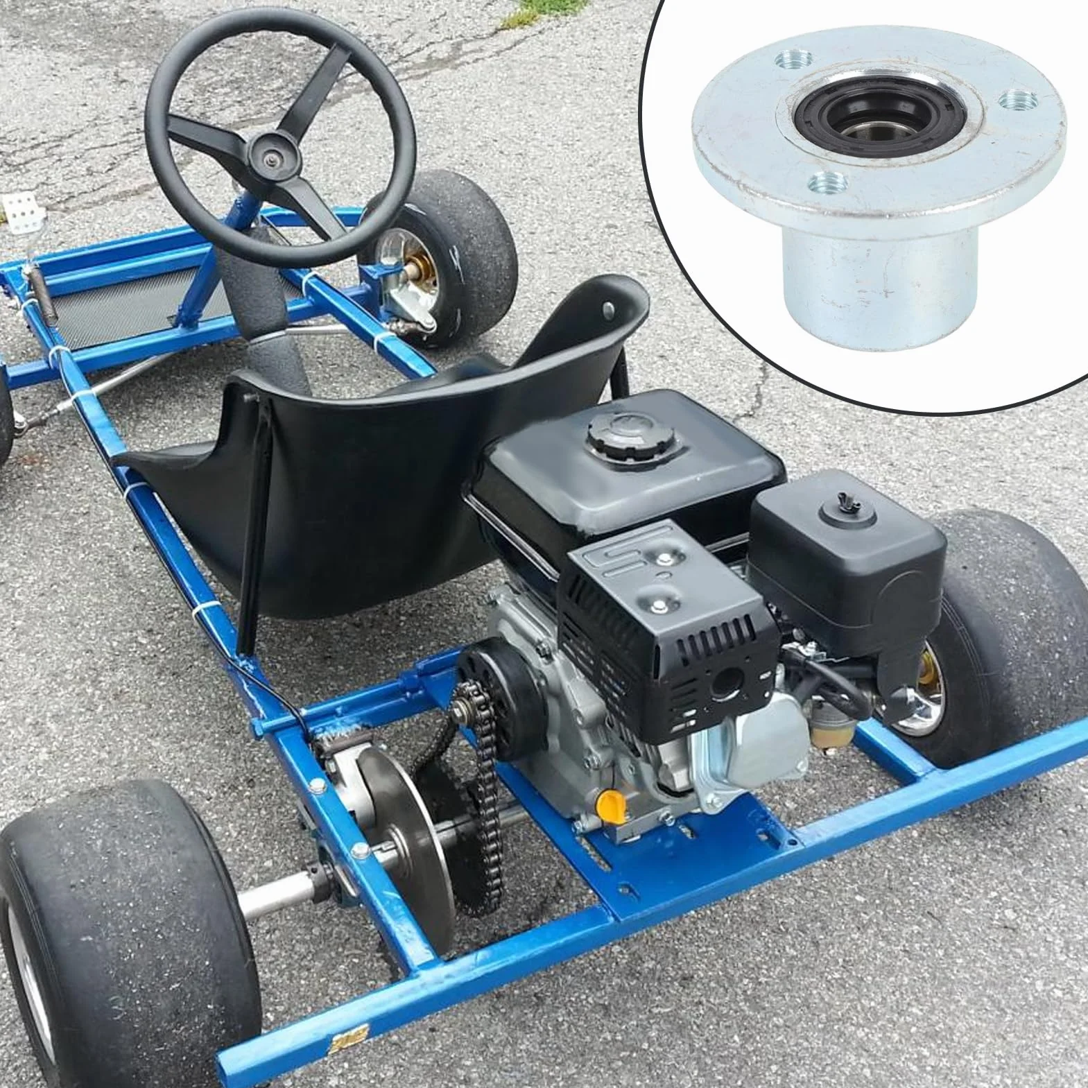 Abbina Mozzi di Ruote Anteriori 17 Mm, Mozzi di Cerchioni a Ruota con Cuscinetto e Guarnizioni, Lega in Acciaio Ad Alta Durezza, per Go Kart Atv Karting Utv Quad Bici