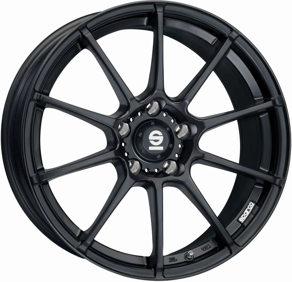 Sparco assetto gara nero opaco 7 x 17 ET30 4 x 100 Hub Bore 63.3 cerchi in lega