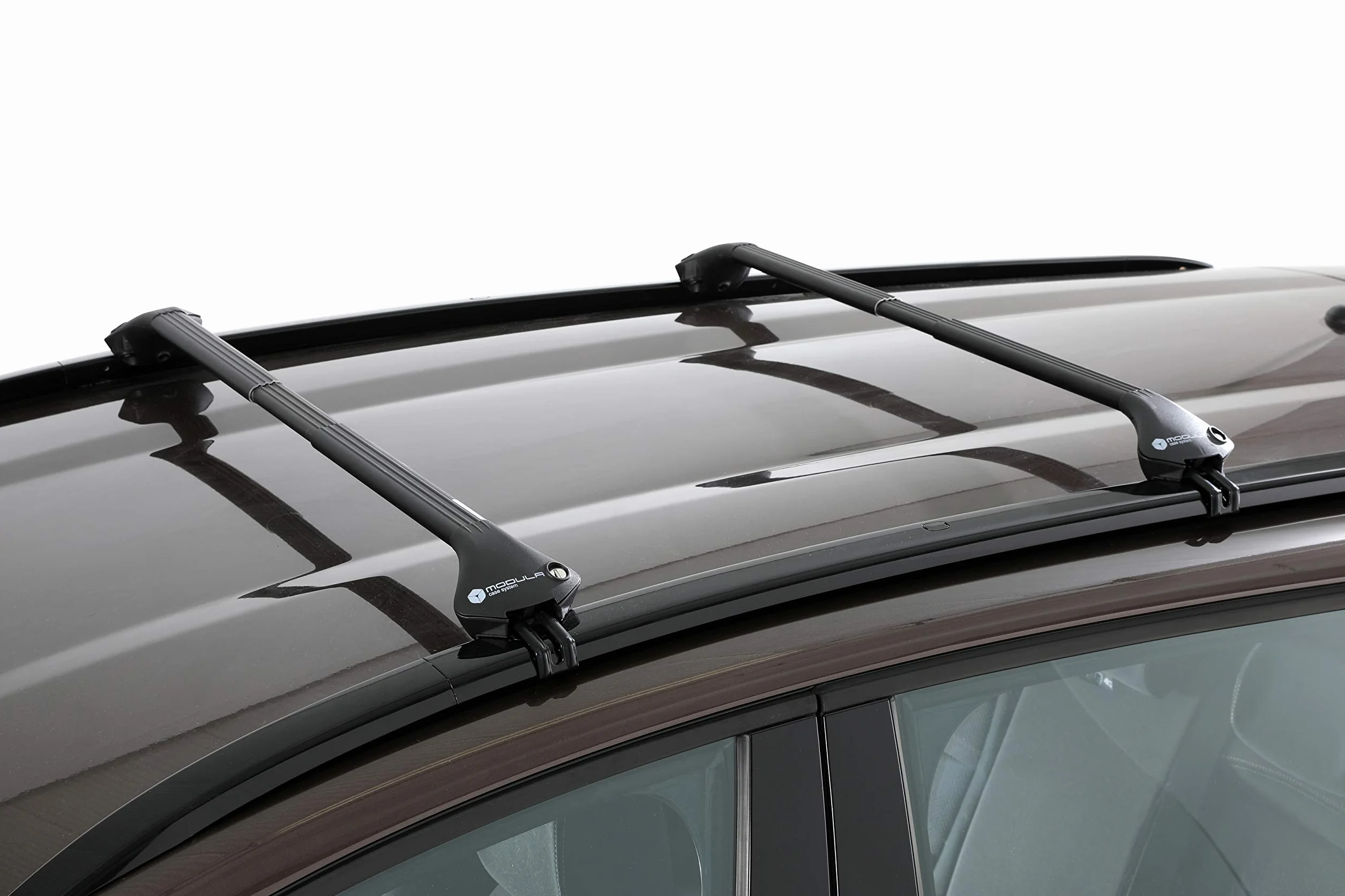 MODULA Case System - Sistema di barre portapacchi ovale, colore: Nero