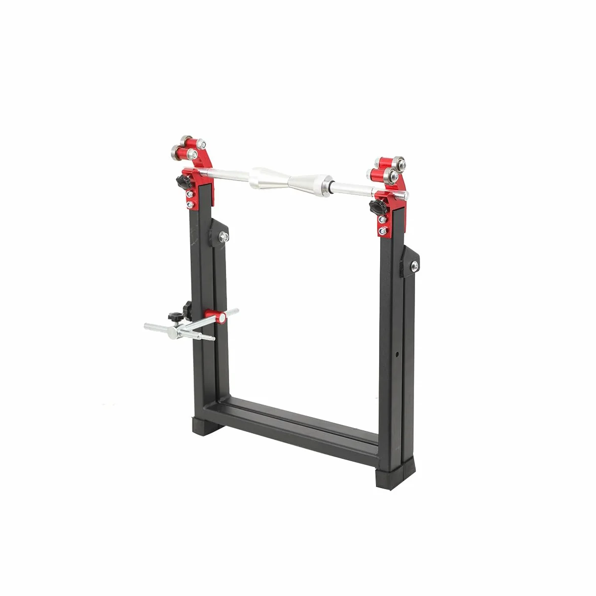 Supporto per Equilibratura Ruote Pieghevole per Ruote Moto Fino A 23, Larghezza Max 5, Mozzo >15mm – Bilanciatore della Ruota Motociclistica per Officine E Garage