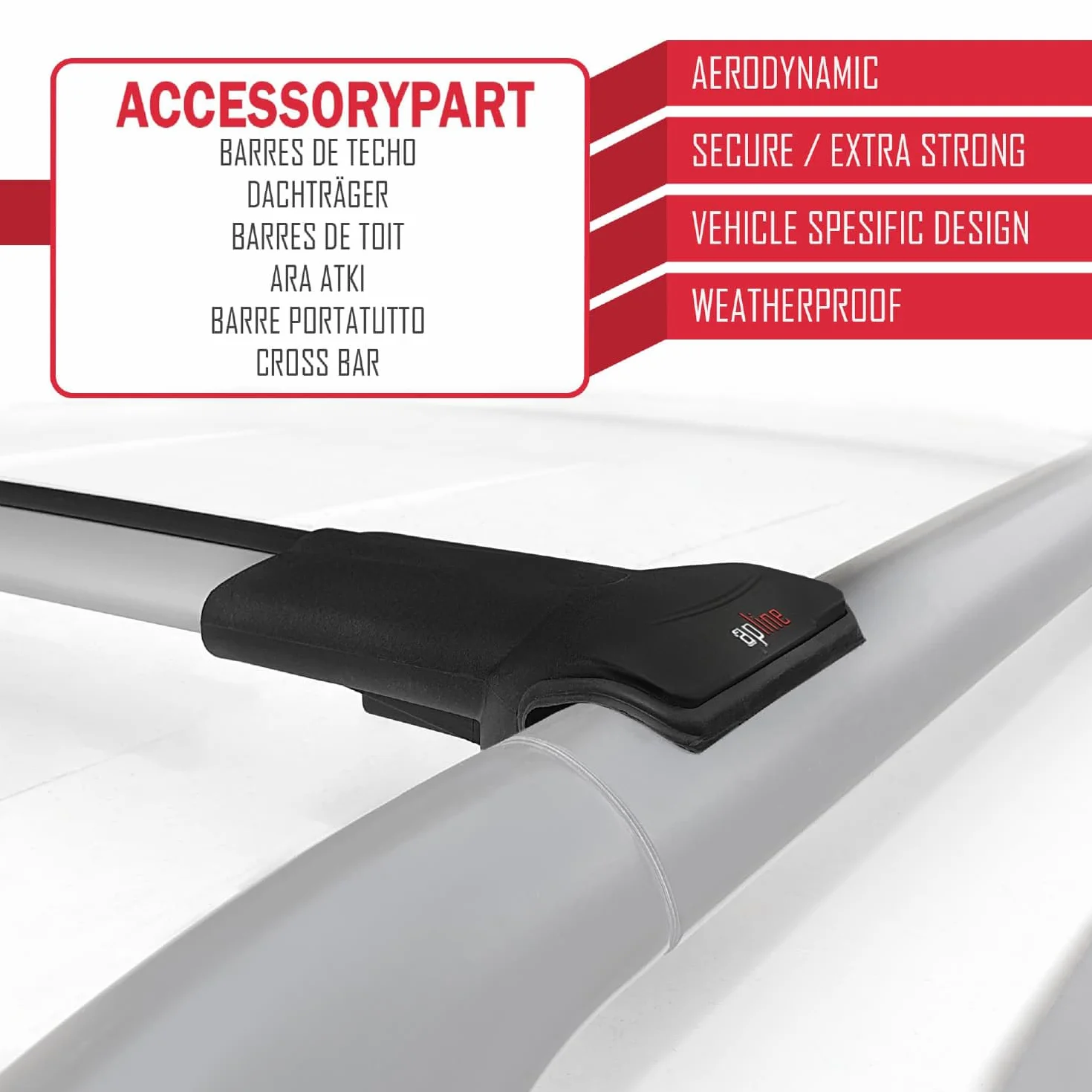 Per Dacia Duster 2010-2014 Barre Portatutto Portapacchi Barre Tetto FLY Modella GRIGIO