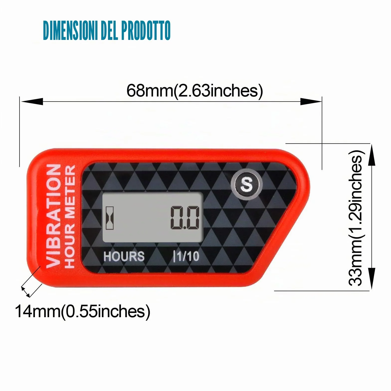 Runleader Cyfrowy Bezprzewodowy Licznik Godzin 016B-RD