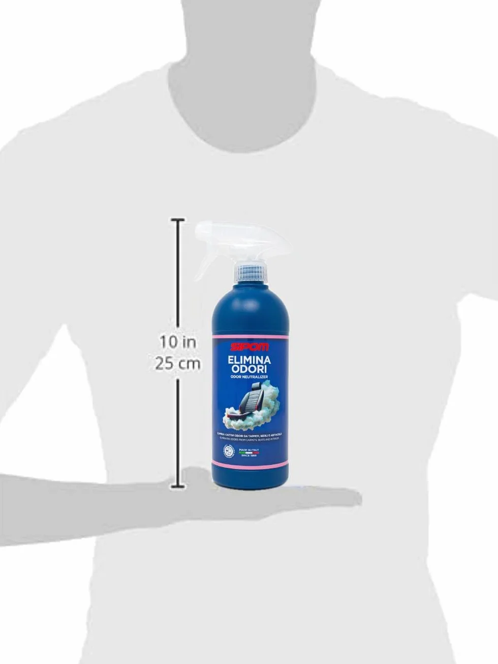 SIPOM ELIMINA ODORI Auto Spray 500 ml Neutralizza Odori Fumo Cibo Animali