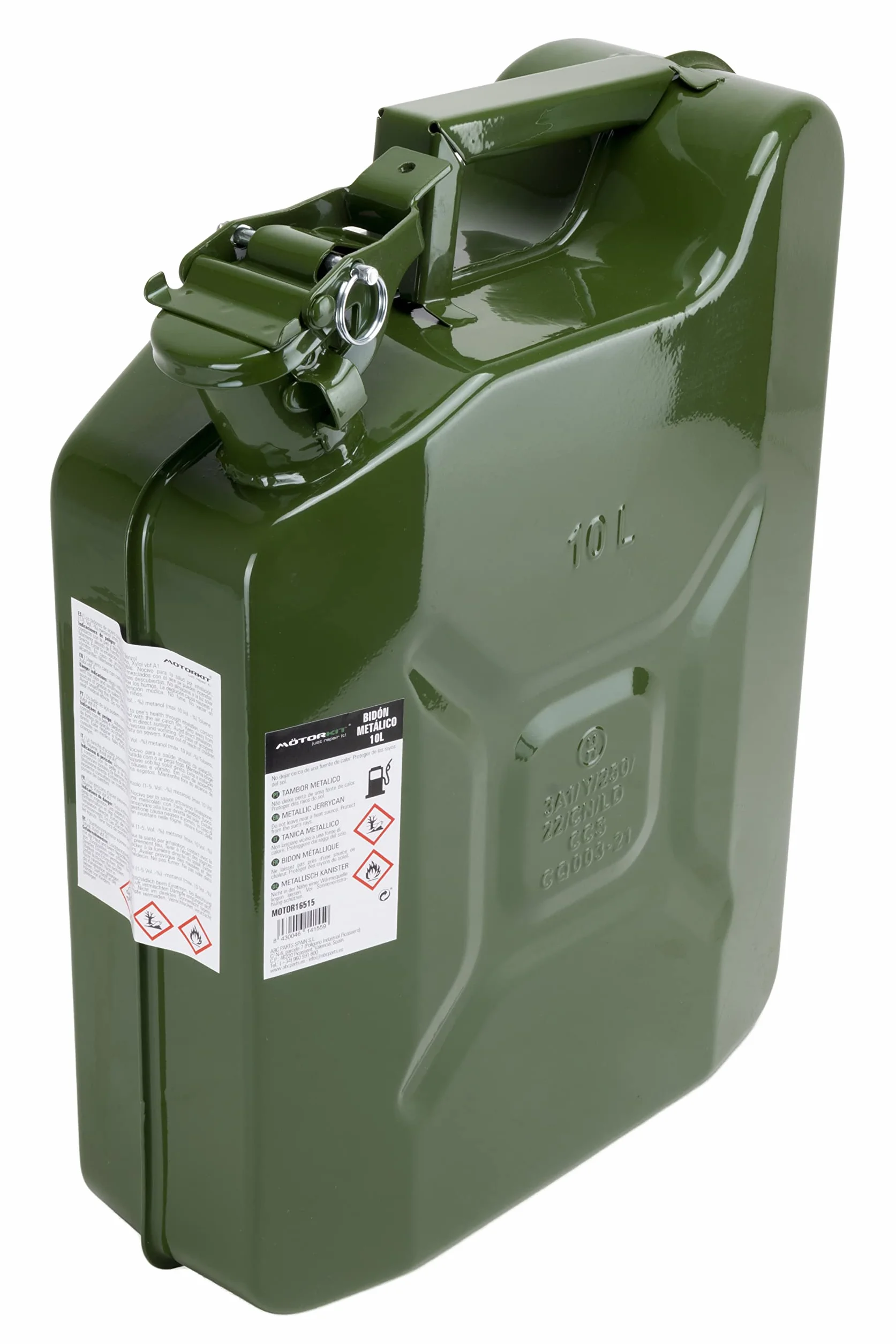 MOTORKIT MOTOR16515 Tanica carburante 10L Benzina verde