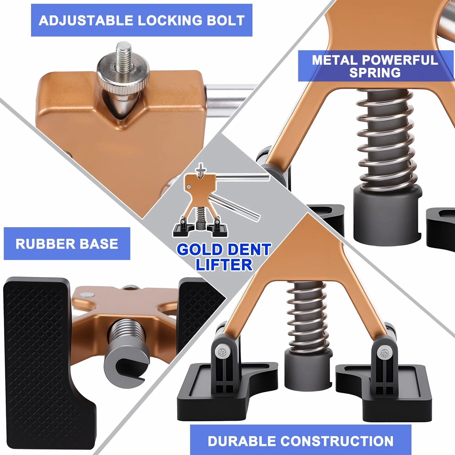 KAOLALI Kit Estrattore per Ammaccature Senza Vernice 142 Pezzi con USB LED Ricaricabile Piastra Imbottita