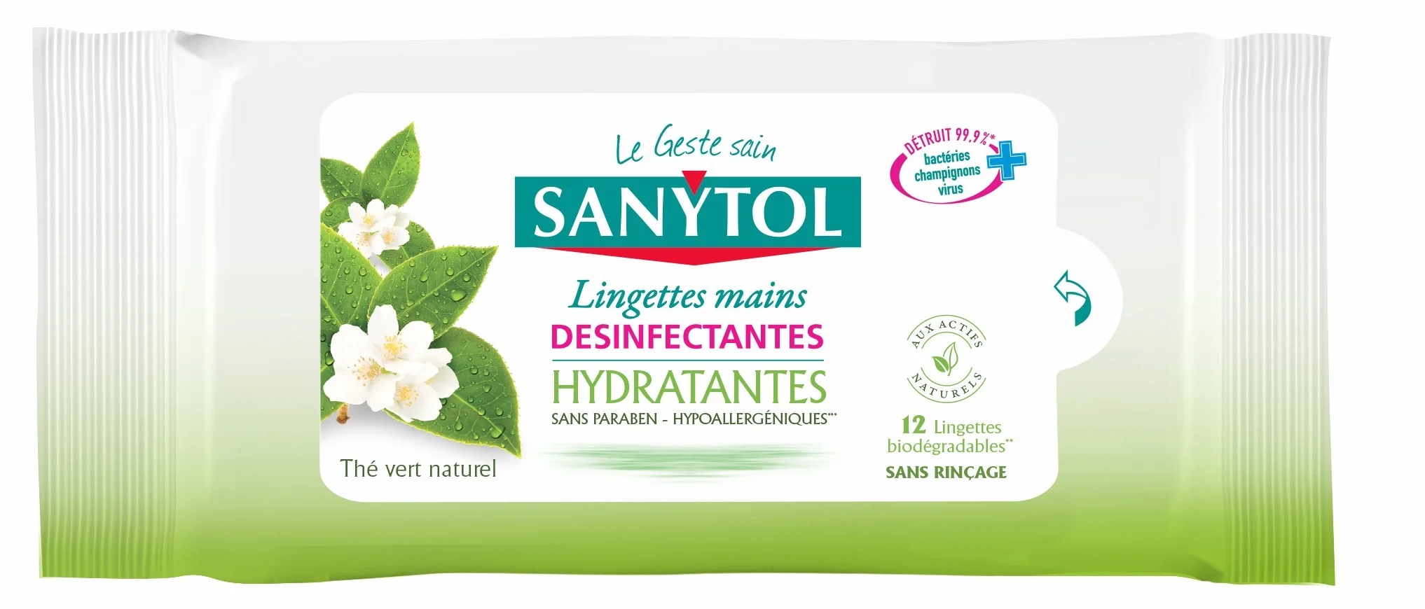 Sanytol salviettine disinfettanti 4x12 confezioni per mani oggetti superfici