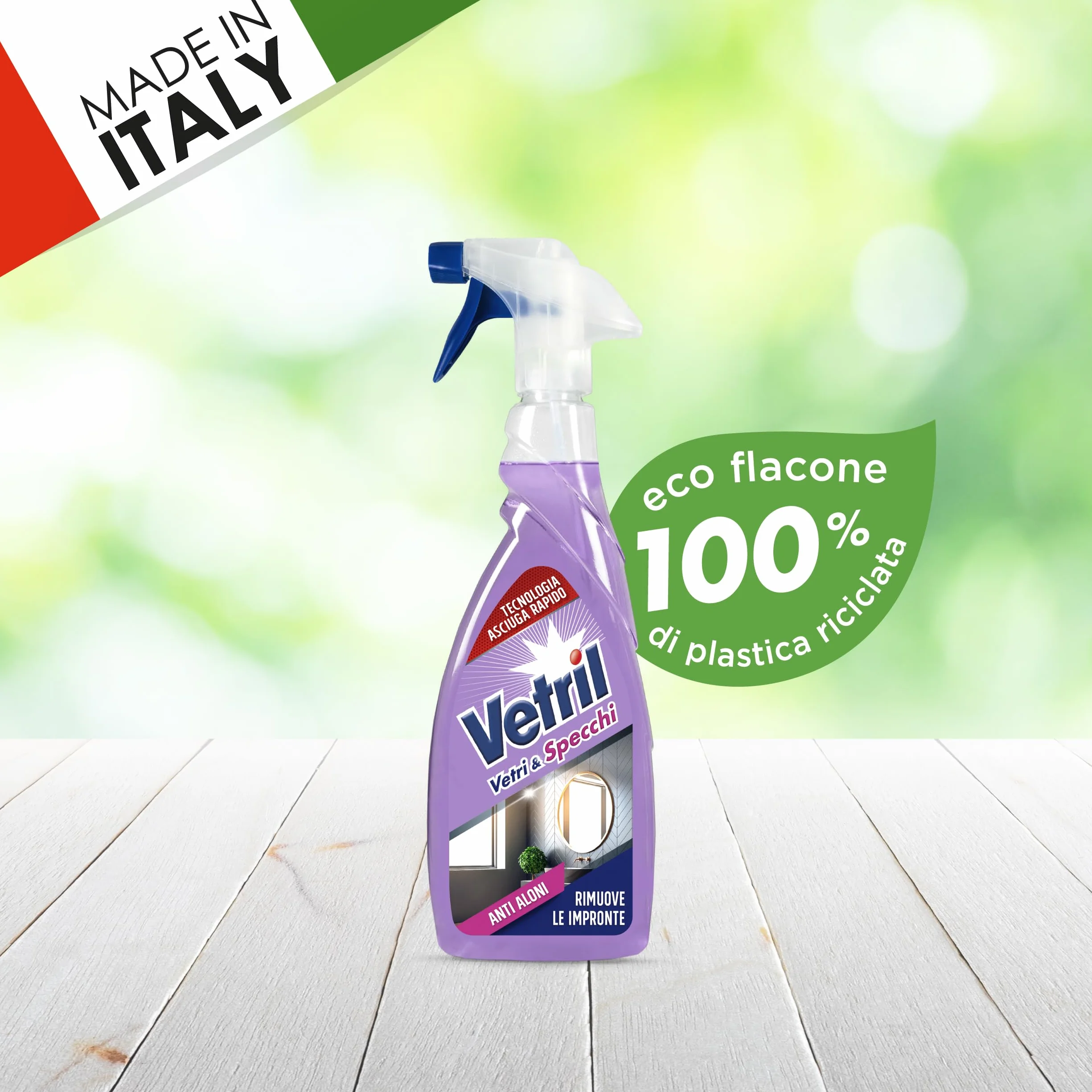 Vetril Detergente Spray Vetri e Specchi 650 ml x 12 pezzi