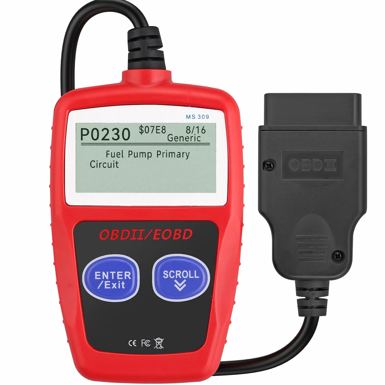 AUTOUTLET OBD2 OBDII Diagnostico Scanner per Auto con Lettura Codici DTC e 10 Lingue