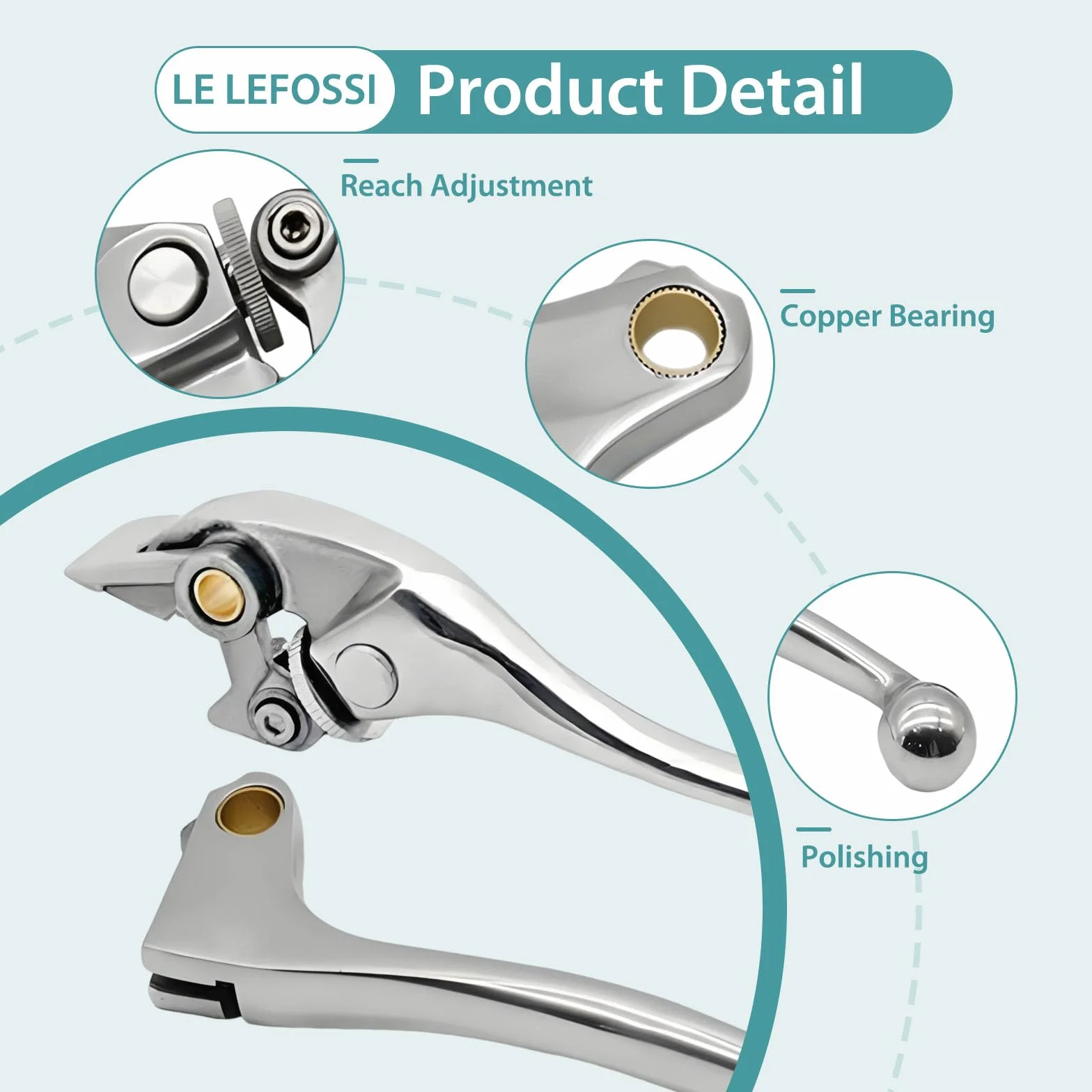 Leva del freno frizione motociclo Compatibile Honda CBR 600 F1 F2 F3 F4 F4i 87-07 CBR 900 RR 93-99 CB 900 919 Hornet 02-06 CB 600 Hornet 98-06 Polished Silver