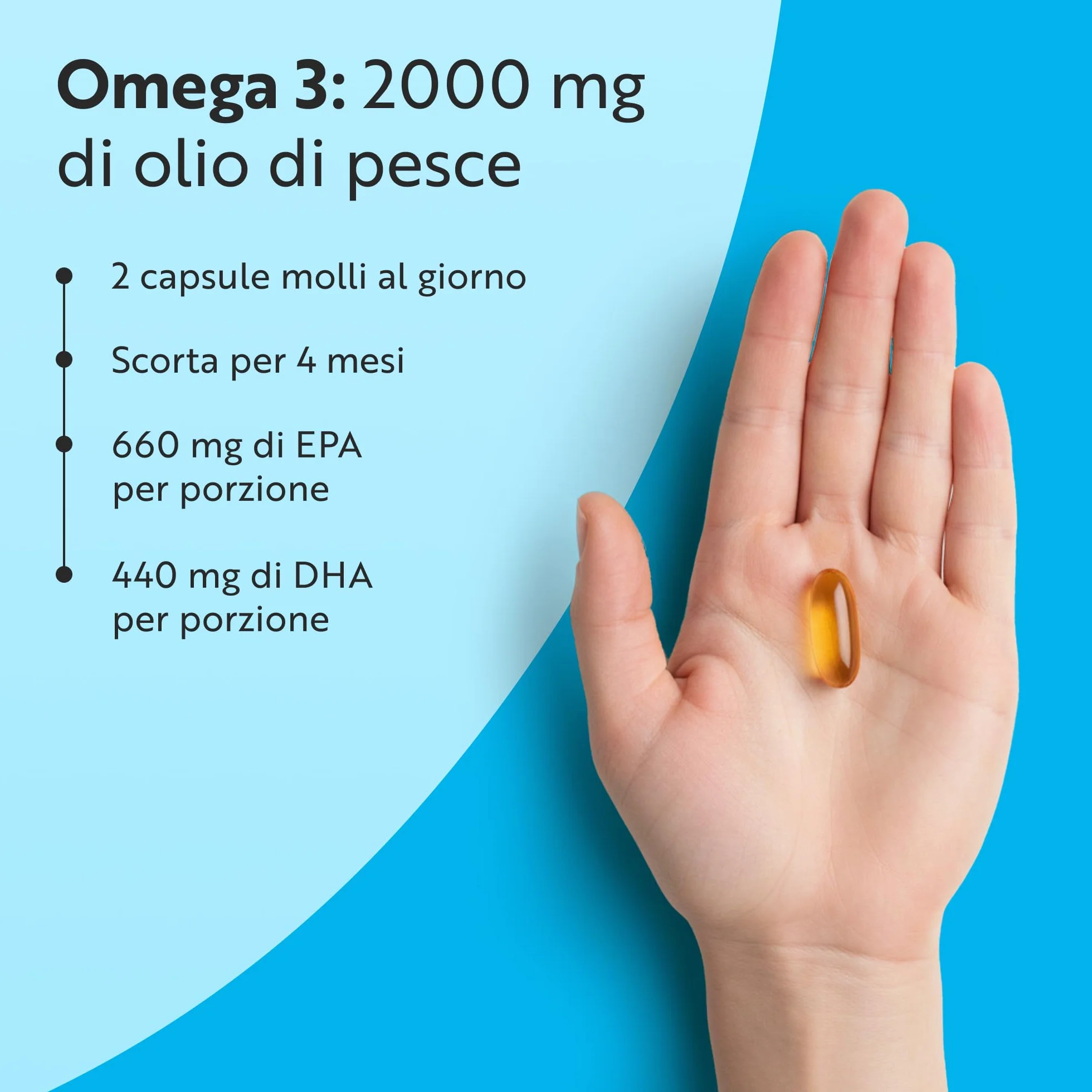 Nutravita Omega 3 Fish Oil 2000mg 660mg EPA 440mg DHA 240 Capsule Integratore Olio di Pesce