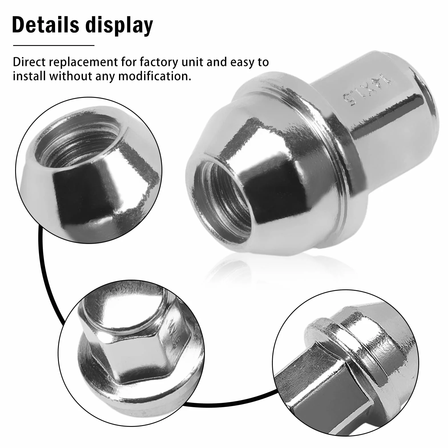 Set di 20 punte per ruota in acciaio inox M14 x 1,5 per Tourneo Transit Custom V362 V363 Bus Kasten. 5196786, 5644266, ACPZ-1012-B