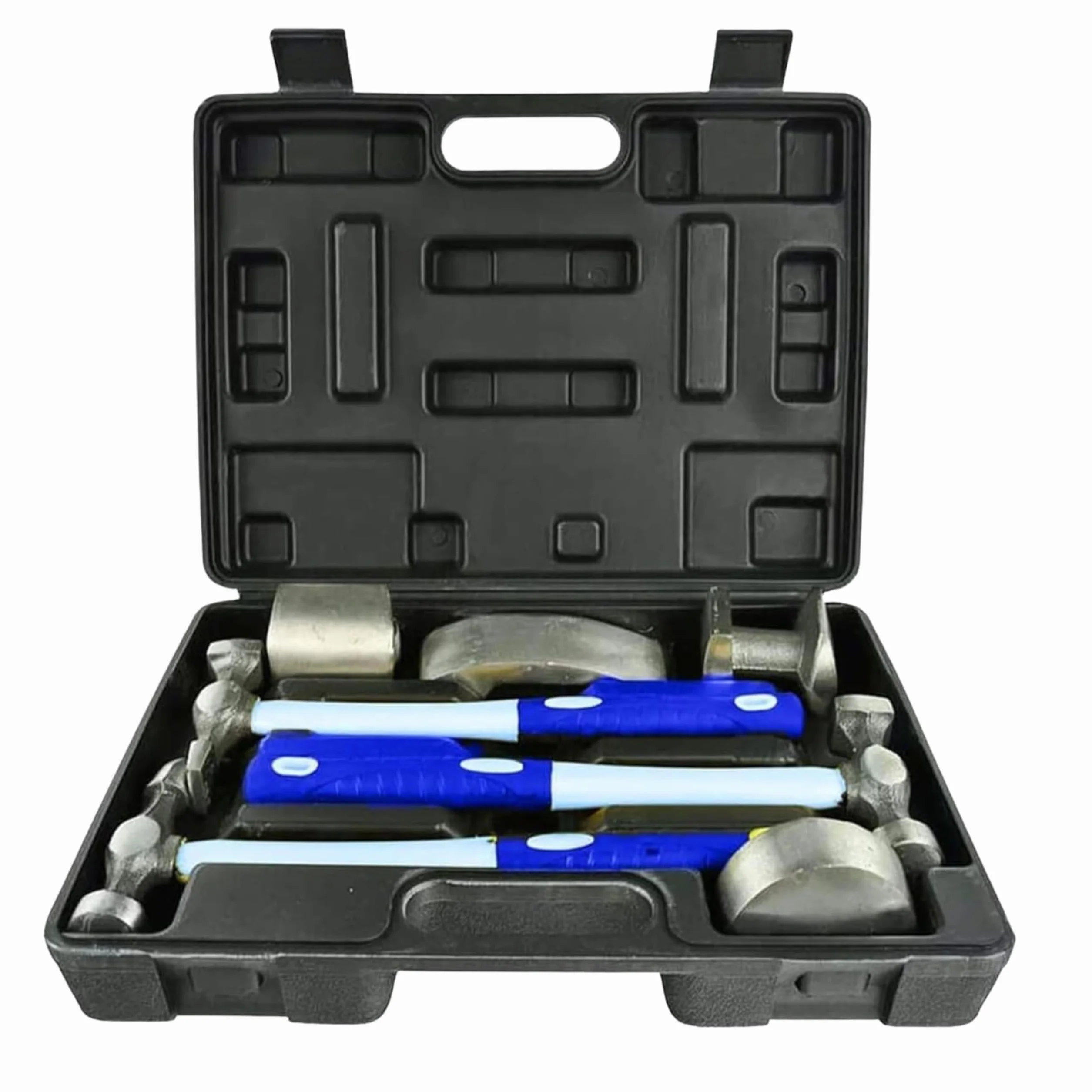 Yasta Kit Carrozziere 7 Pezzi 3 Martelli 4 Tassi Riparazione Ammaccature Auto Veicoli Set Attrezzi Battilastra Professionale Valigetta Carrozzeria Fai da Te