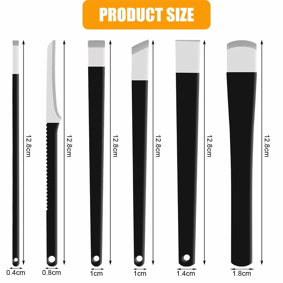 LOPHE Set Pedicure Professionale Acciaio Inox 6 Pezzi Kit Coltelli con Custodia Rimuovere Calli Pelle Morta