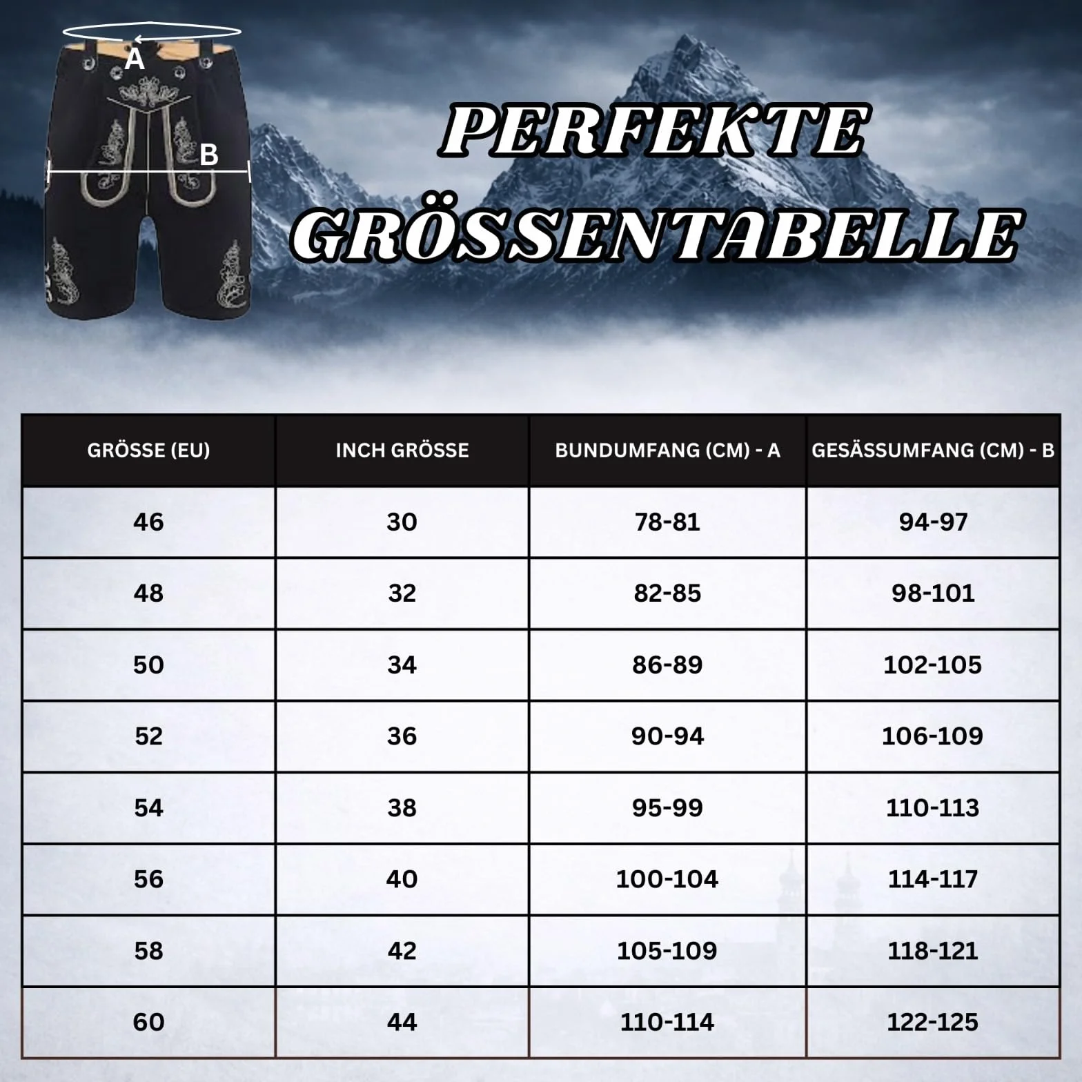 Pantaloni in pelle Oktoberfest Lederhosen uomo marrone scuro taglia 46-60