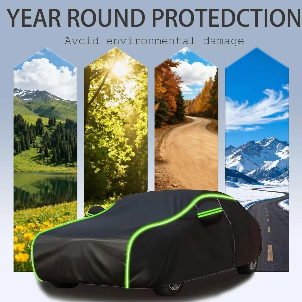 Telo Copriauto per Jeep Avenger, Copertura Auto Esterno Impermeabile Traspirante, Telo Macchina Invernale Antineve vento Completa Protezione Auto Accessori