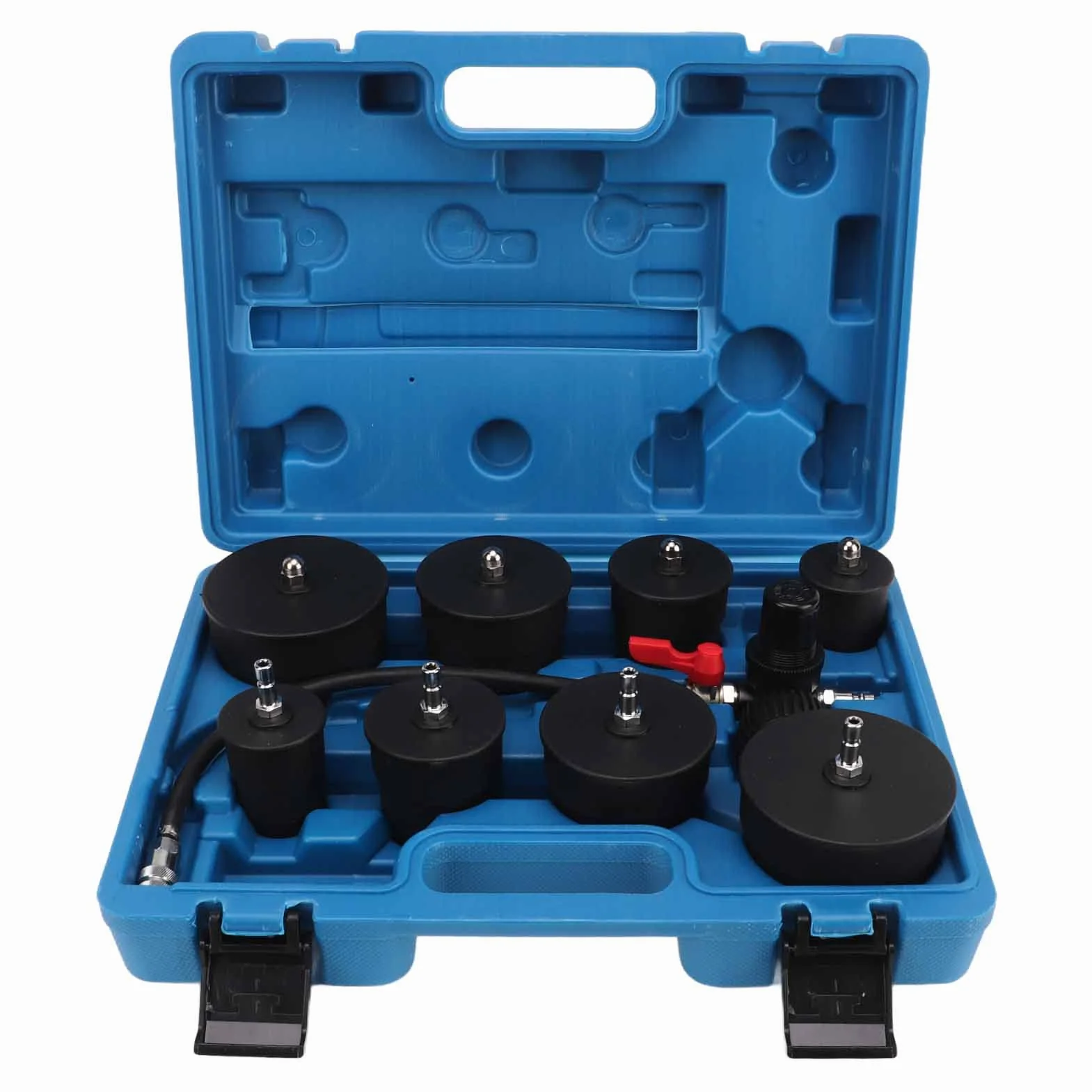Turbo System Leakage Tester 9 Pcs Turbo System Leakage Tester Turbocompressore Air Pressure Boost Leak Test Kit con Manometro Tester