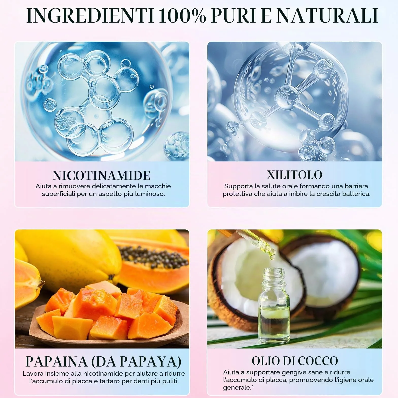 Niacinamide Whitening Toothpaste 2 Pezzi 200g Sbiancante Naturale Remove Stain