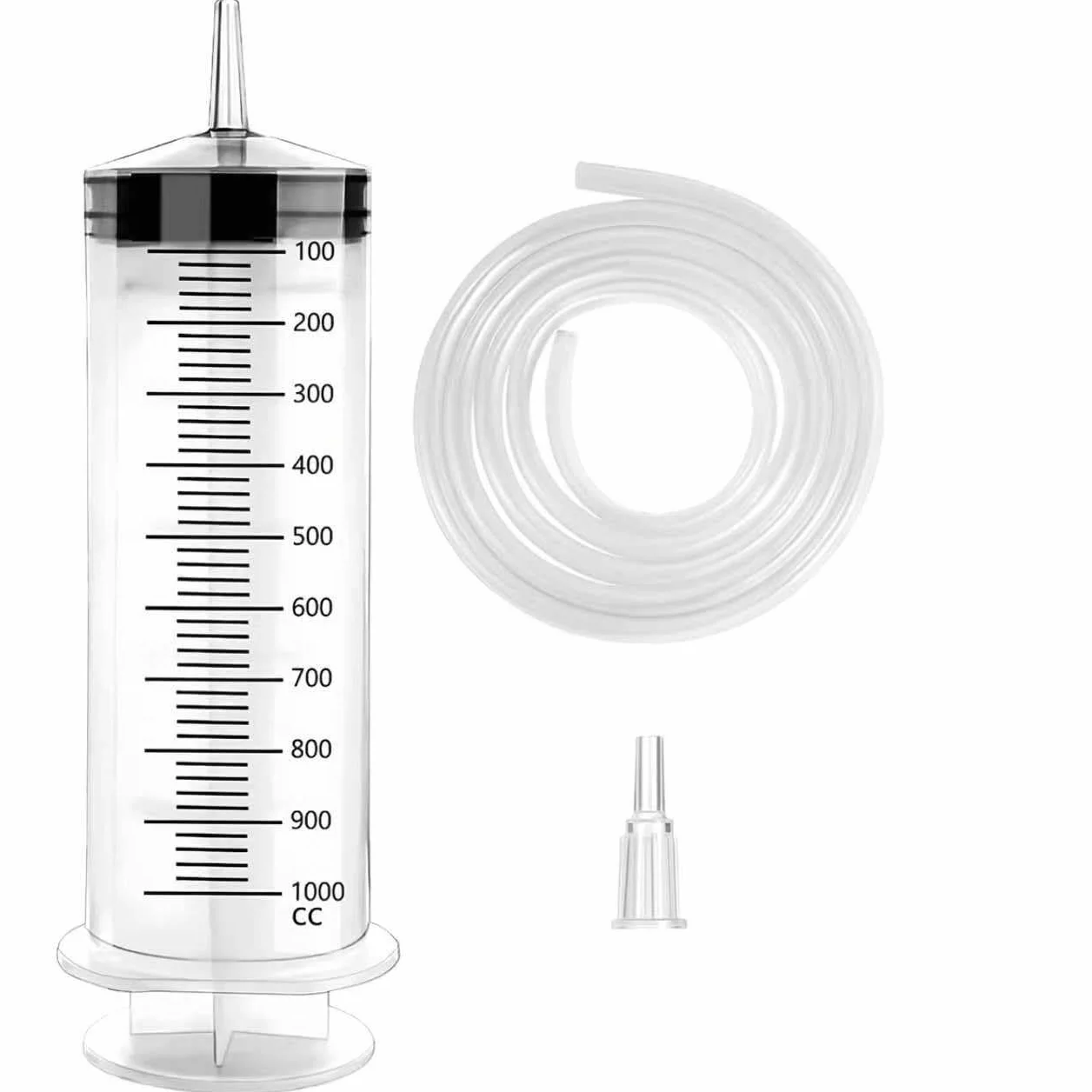 Grande siringa con tubo di aspirazione dell'olio, 1000 ml, pompa dell'olio, pompa a mano con indicatore di livello