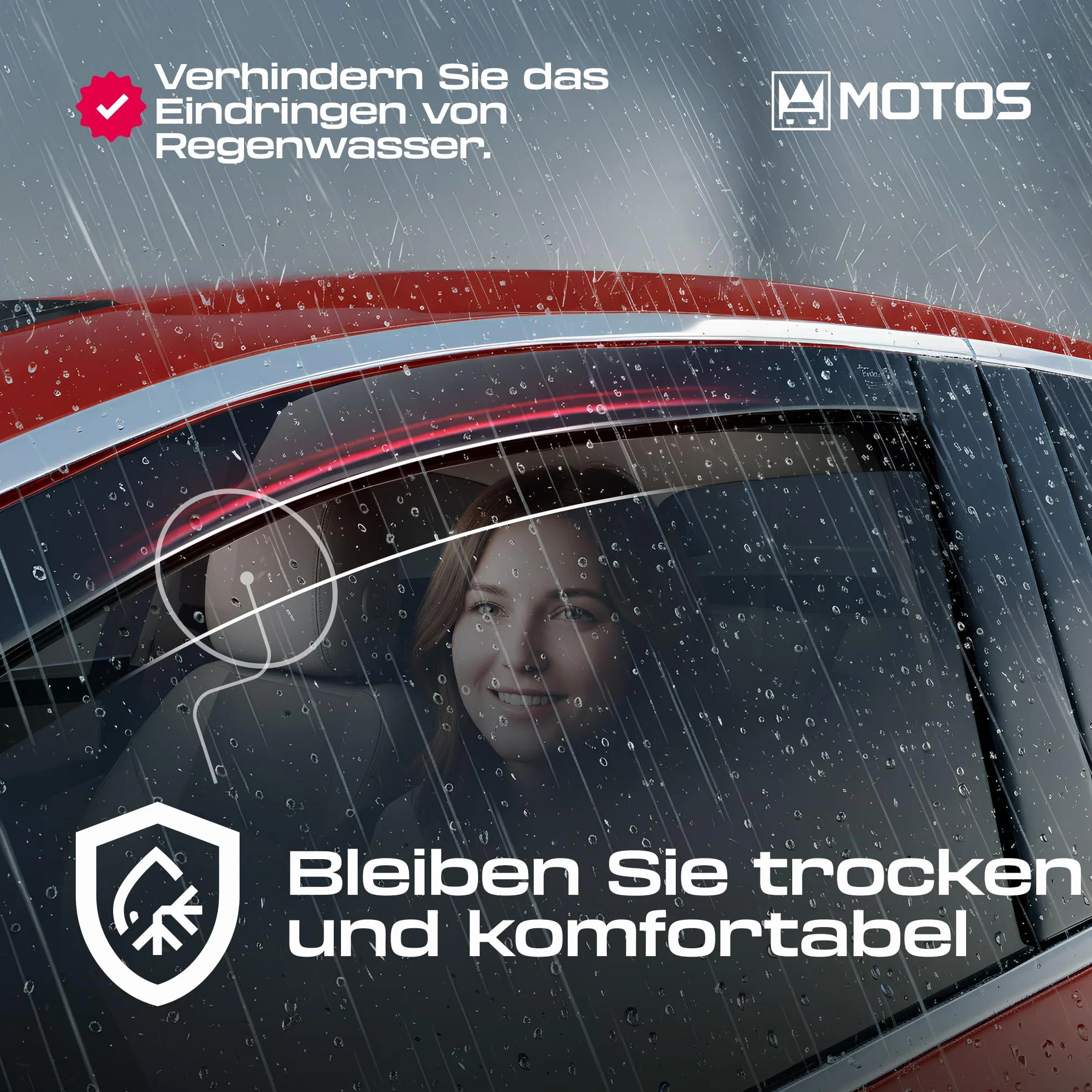 MOTOS Deflettori d'Aria per HYUNDAI BAYON dal 2021 Antiturbo Antivento Protezione Intemperie
