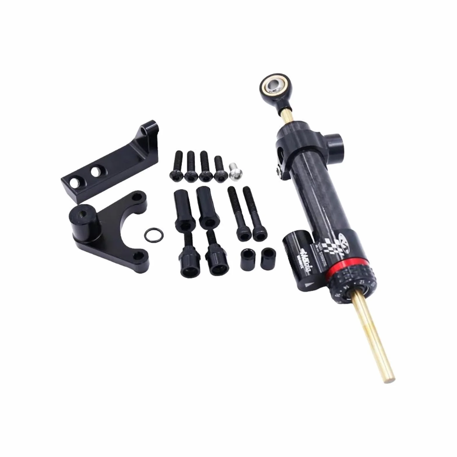 Ammortizzatore sterzo Kit di Supporto per Montaggio Ammortizzatore Stabilizzatore Ammortizzatore Sterzo Moto per Ducati Hypermotard 950 SP RVE 2019 2020 2021 2022 2023 Stabilizzatore(Colore 5)
