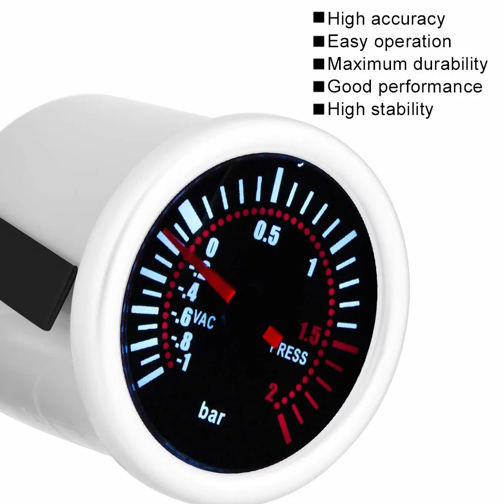 Turbo Boost Gauge, Misuratore di Turbo Boost Universale da 2"per Auto 12V LED Digital Turbo Boost PSI Gauge Meter per Automanometre pression turbo,manometre pression turbo,manometre pression turbo