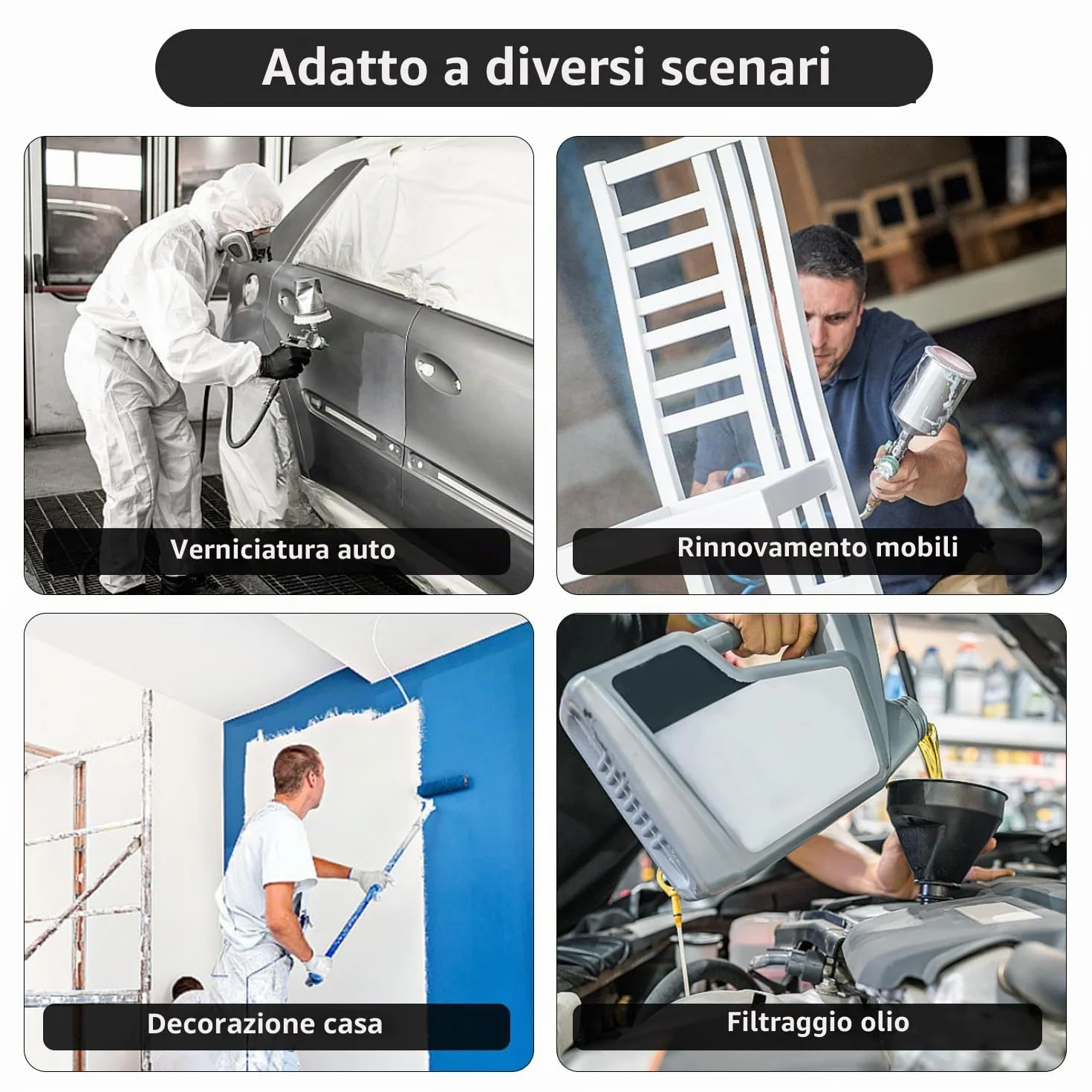 Filtri per vernice 120 pezzi carta conica usa e getta 100 filtri a rete per auto
