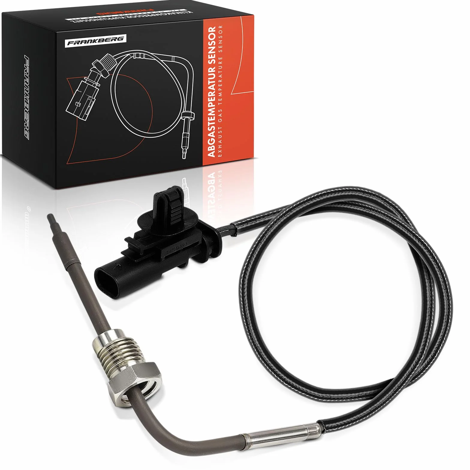 Frankberg Sensore temperatura gas di scarico Sensore gas di scarico Compatibile con 500X 334 Qubo 225 Tipo Station Wagon 356 357 Nemo Furgone AA Fiorino Furgone/MPV 225 Replace# 1616306680,1616775380