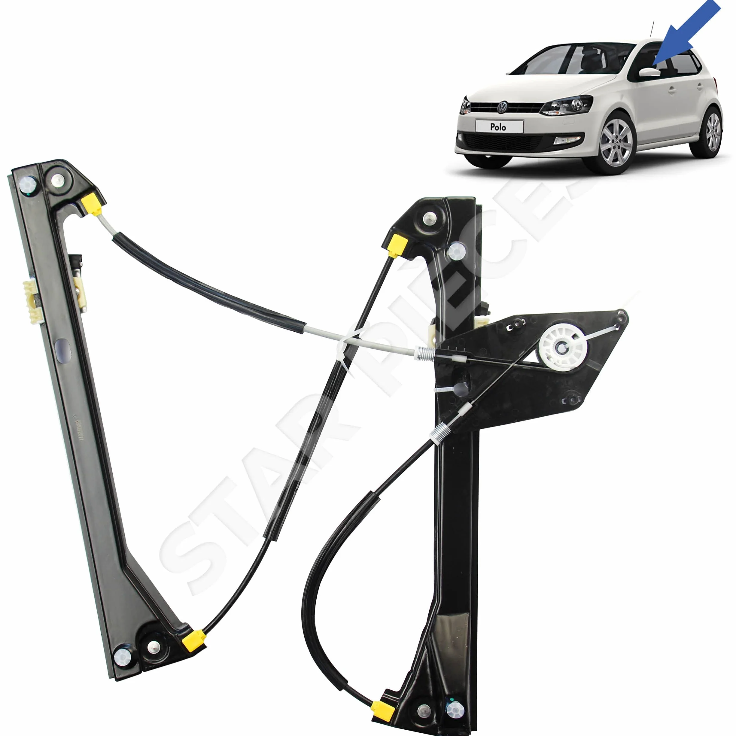 STARKIT PERFORMANCE Alzacristallo compatibile Polo 5 2009-2017 ANTERIORE SINISTRO 5 porte 6R4837461N