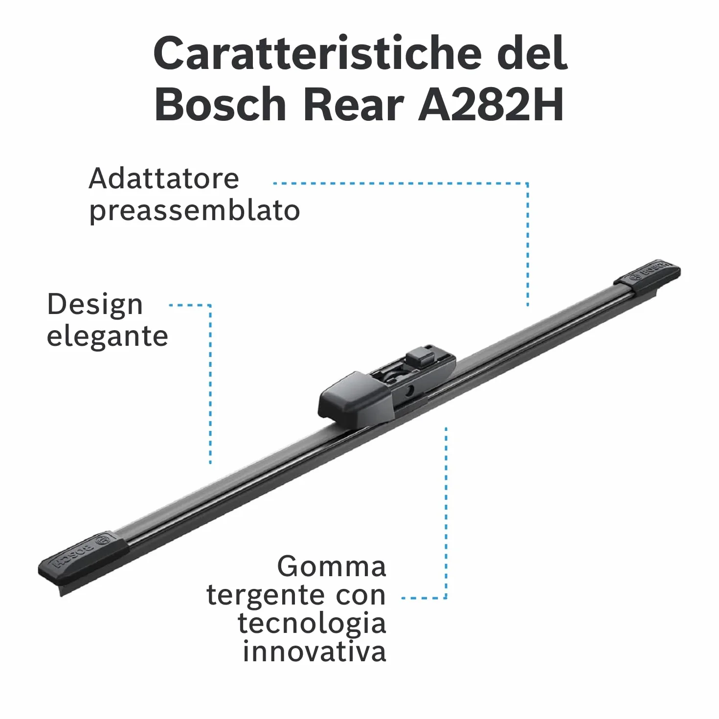 Bosch Tergicristallo Lunotto A282H 280mm 45g