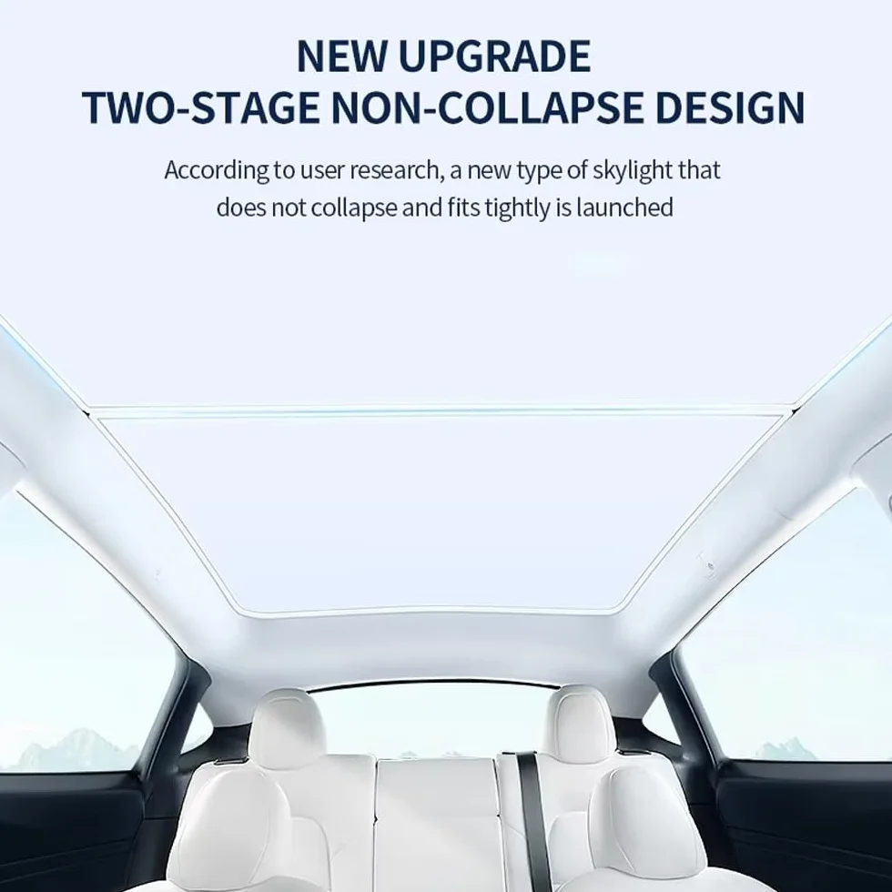 Tendina Tettuccio Apribile per Volvo Ex 30 2023 2024 2025, Parasole Avvolgibile, Protezione Solare e Isolamento Termico per Tetto Panoramico,Black