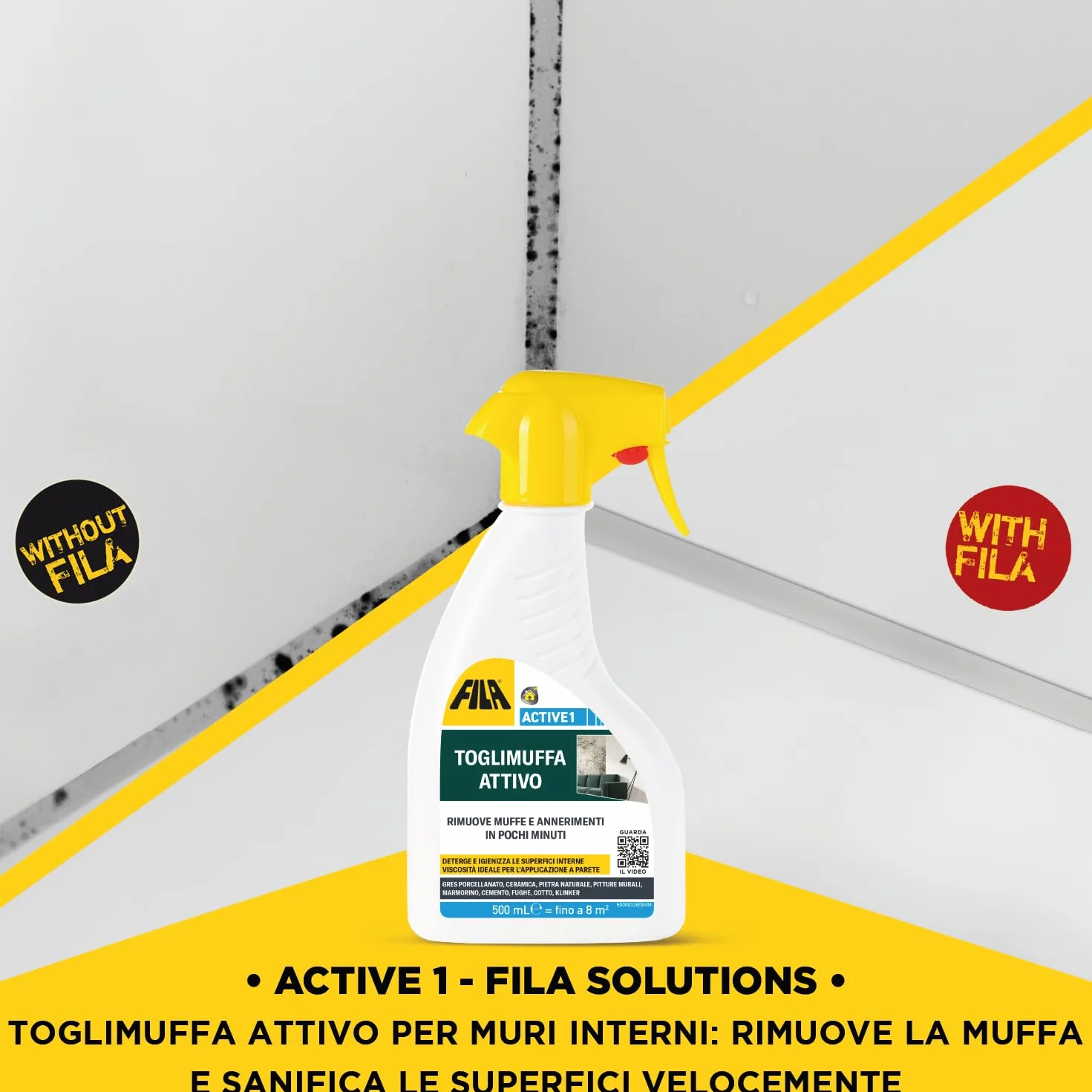 FILA ACTIVE1 Toglimuffa Attivo Antimuffa Spray Igienizzante
