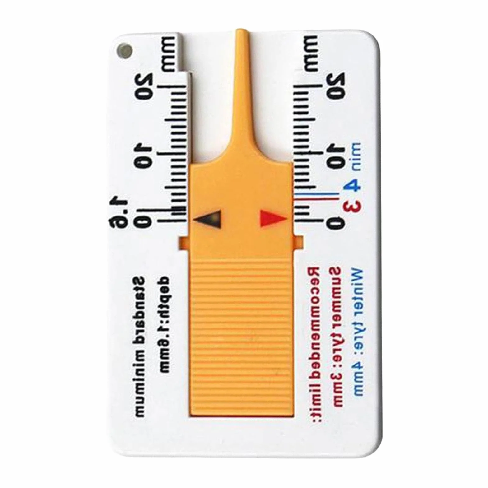 Misuratore di profondità degli pneumatici 0-20 mm, strumento di misurazione del battistrada portatile per moto